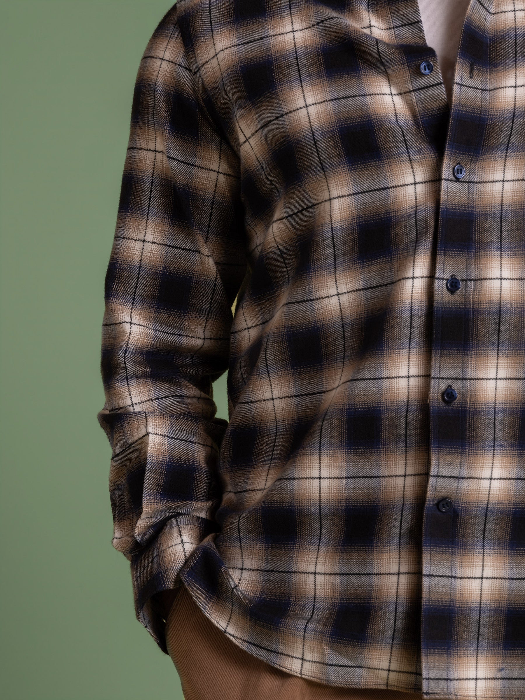 Blue Check Flannel Shirt
