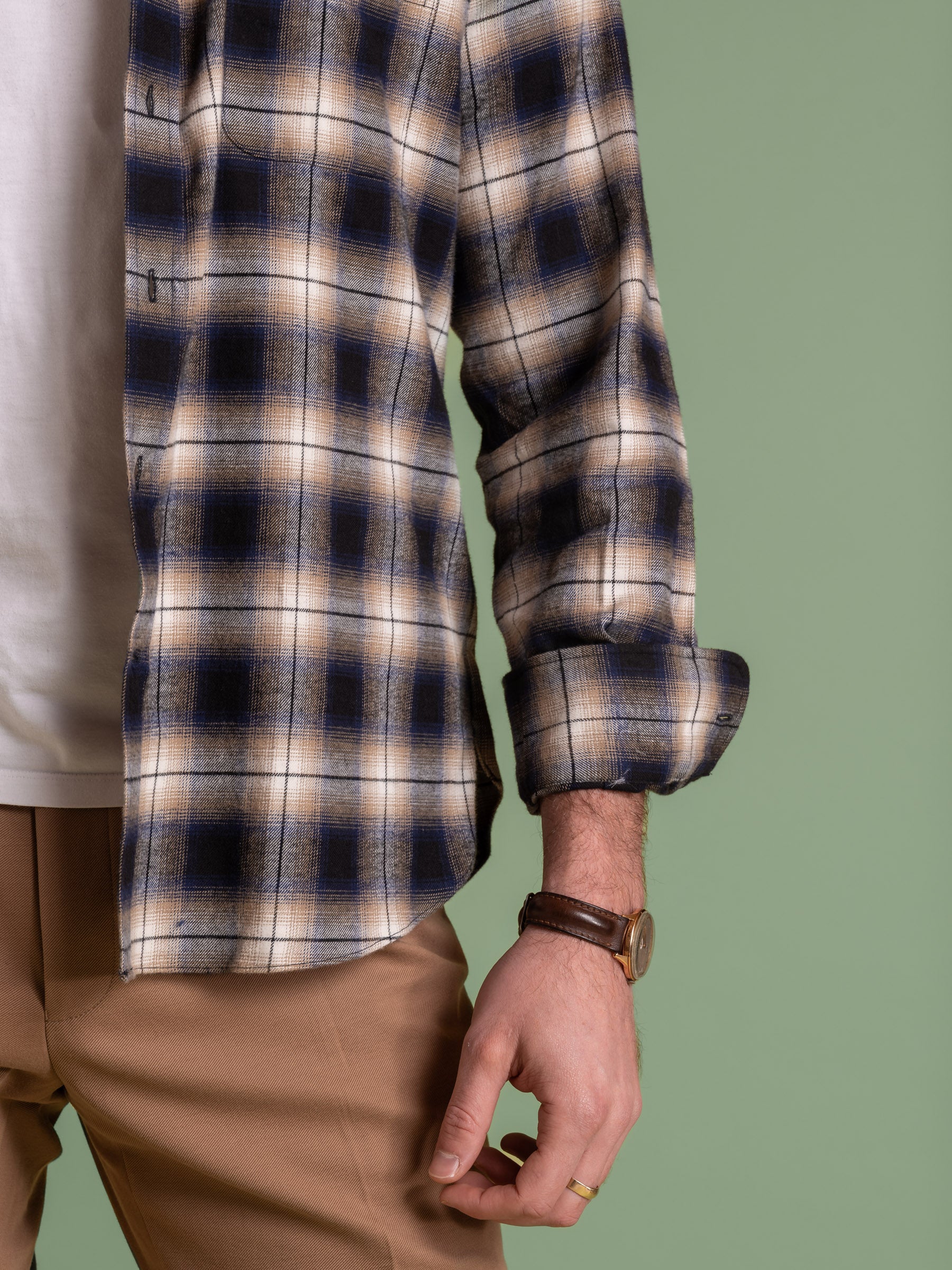 Blue Check Flannel Shirt