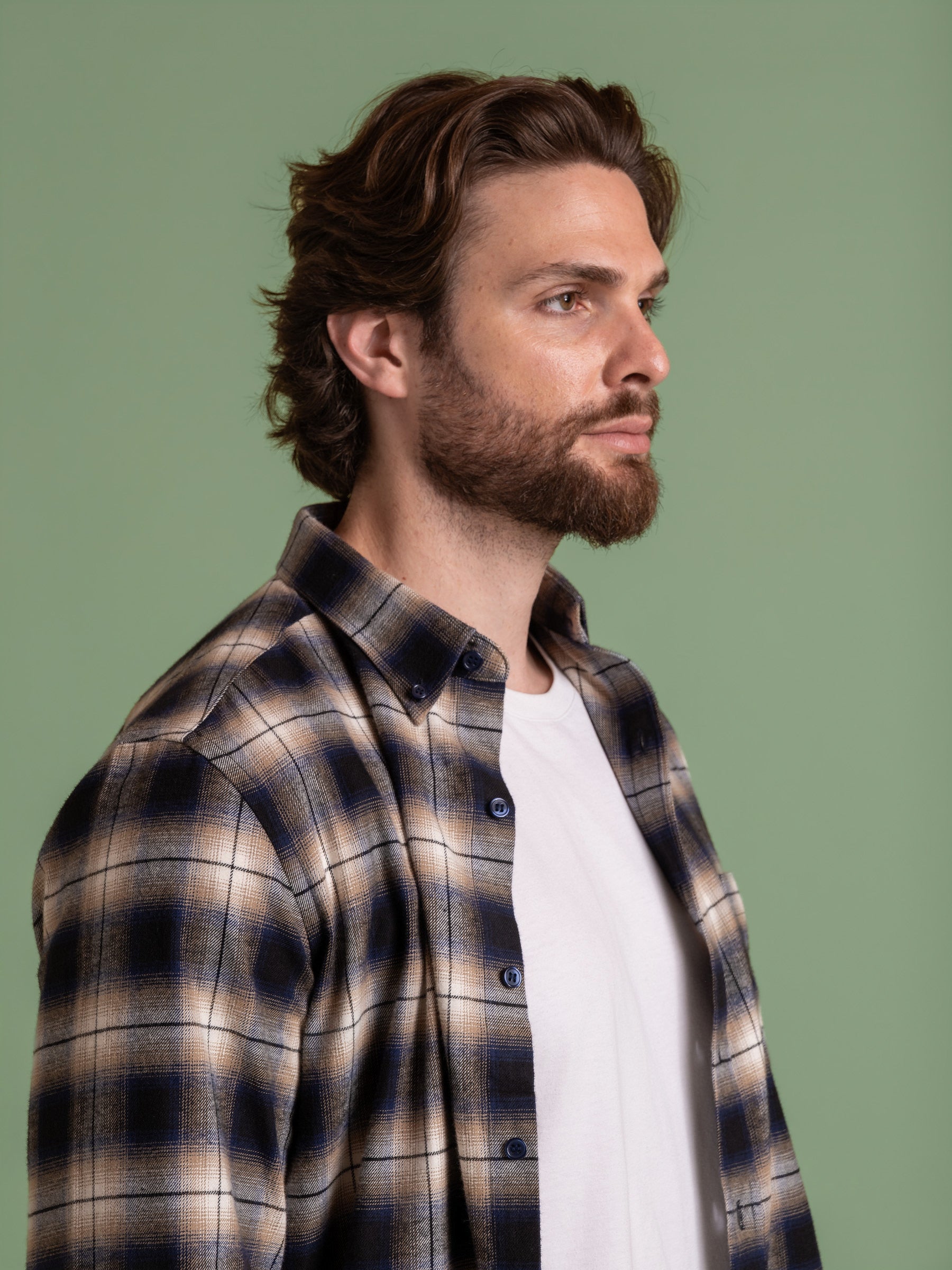 Blue Check Flannel Shirt