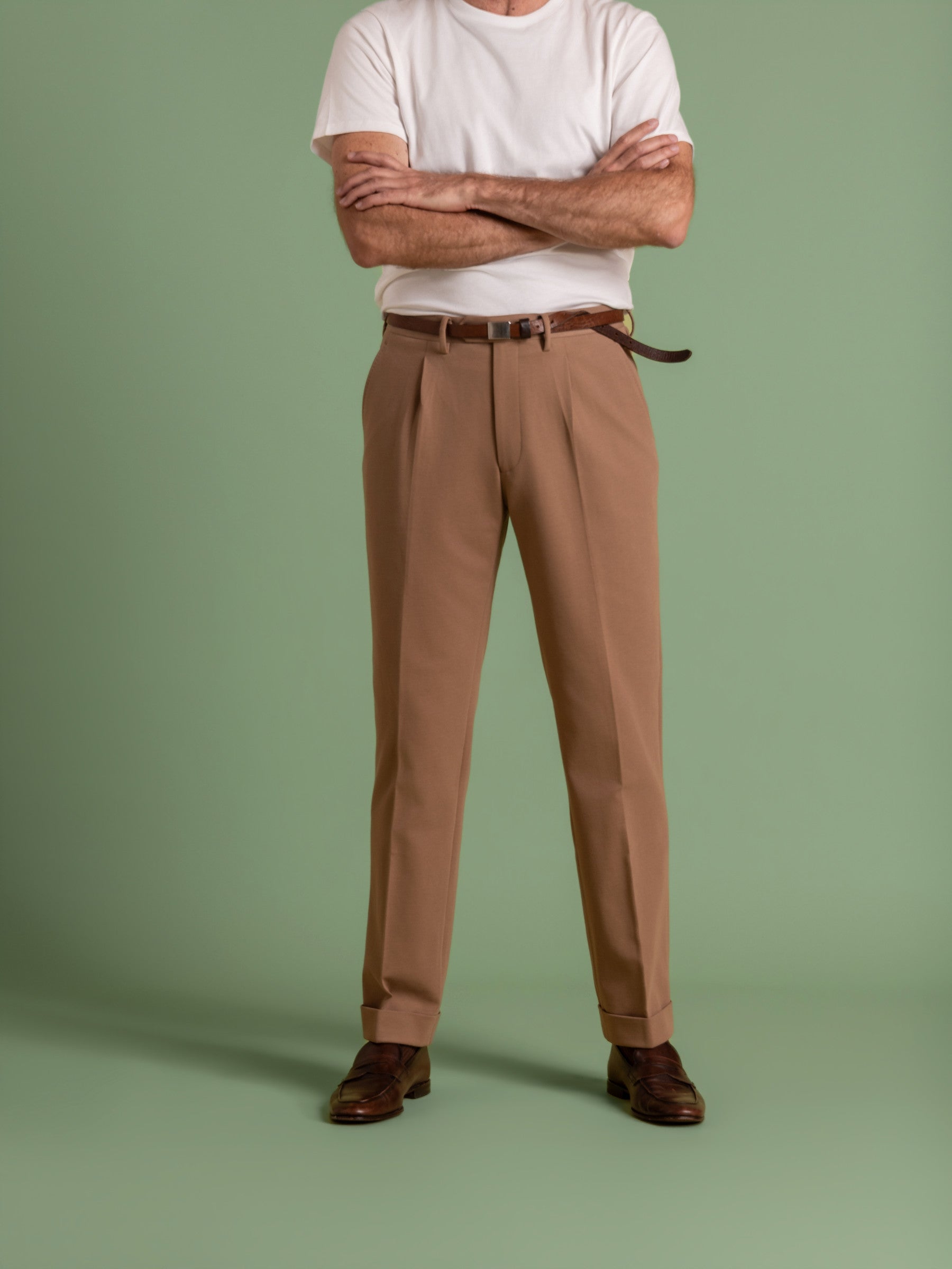 Caramel Pleated Trouser