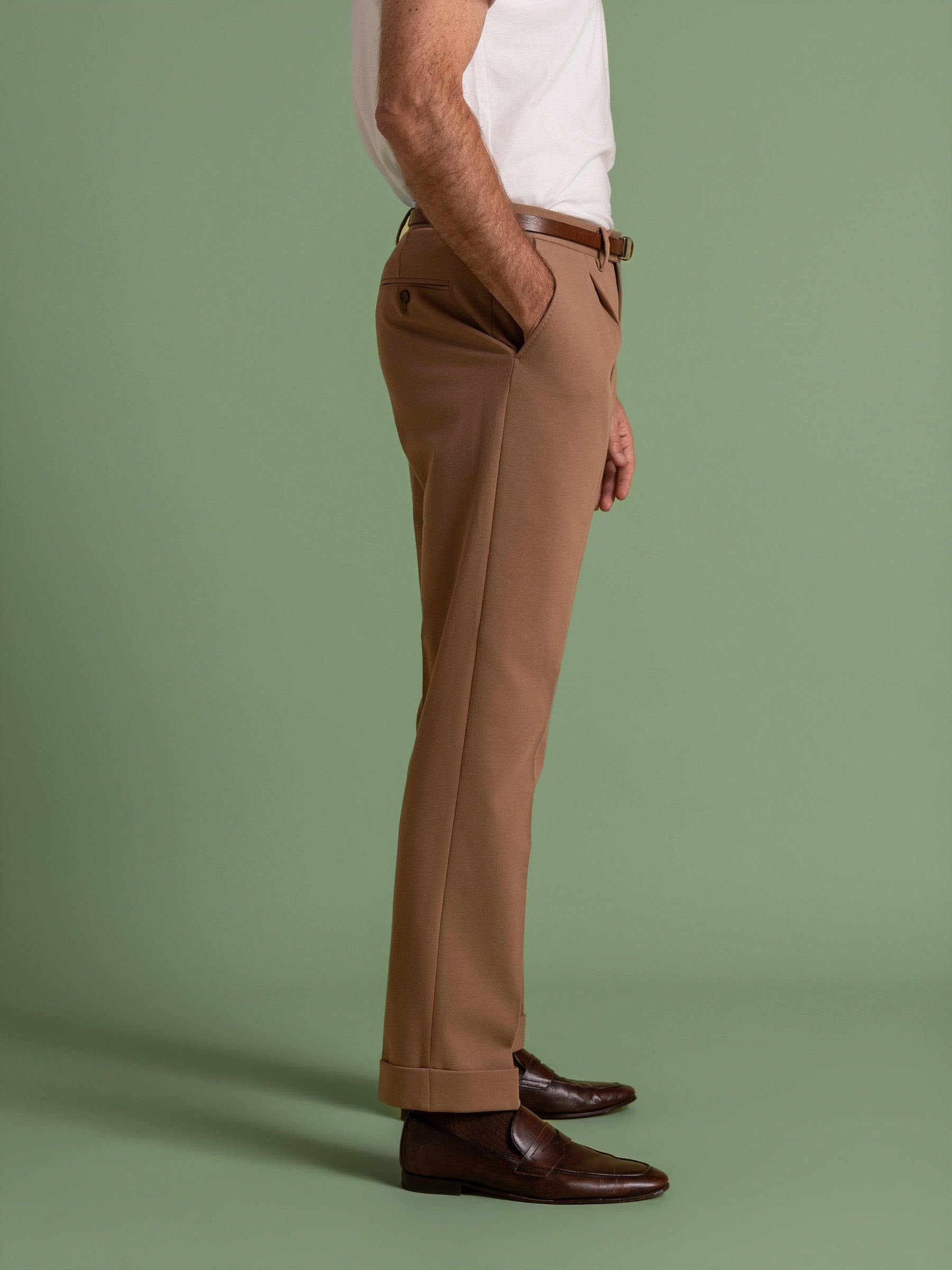 Caramel Pleated Trouser