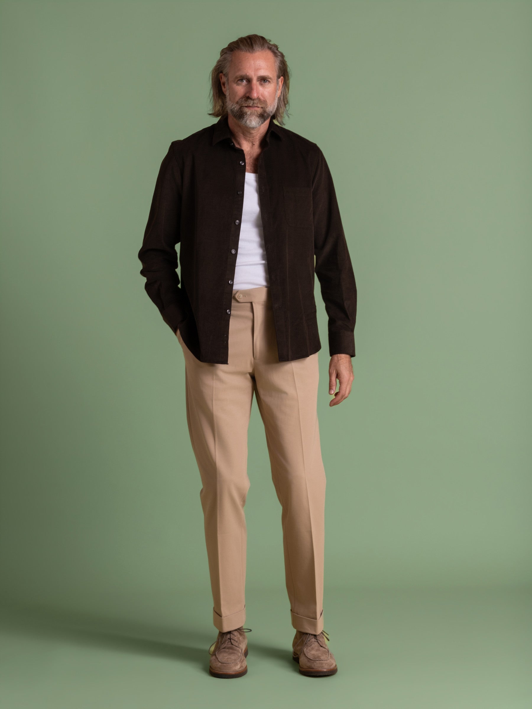 Dark Brown Corduroy Shirt