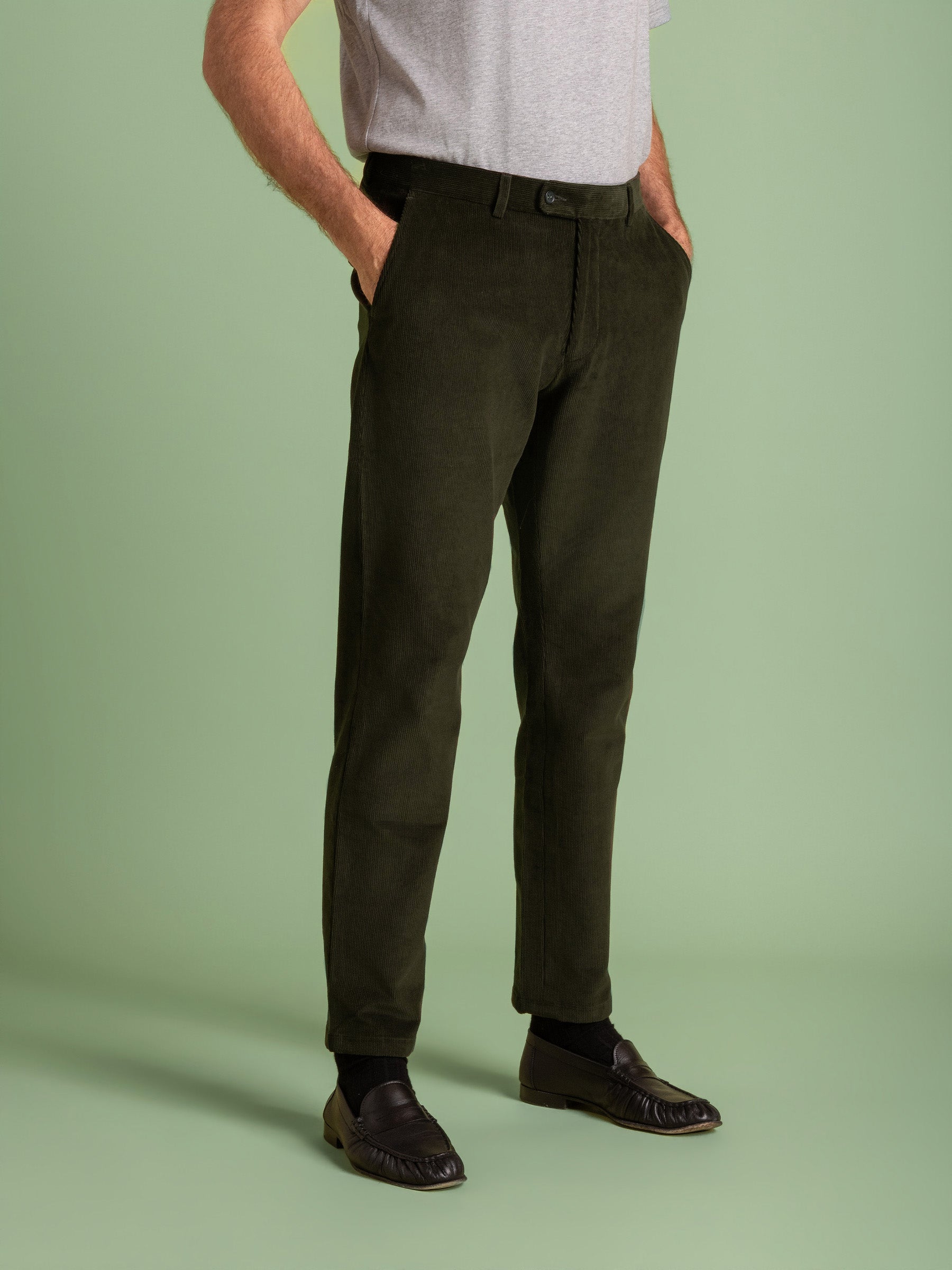 Forest Green Cord Chino