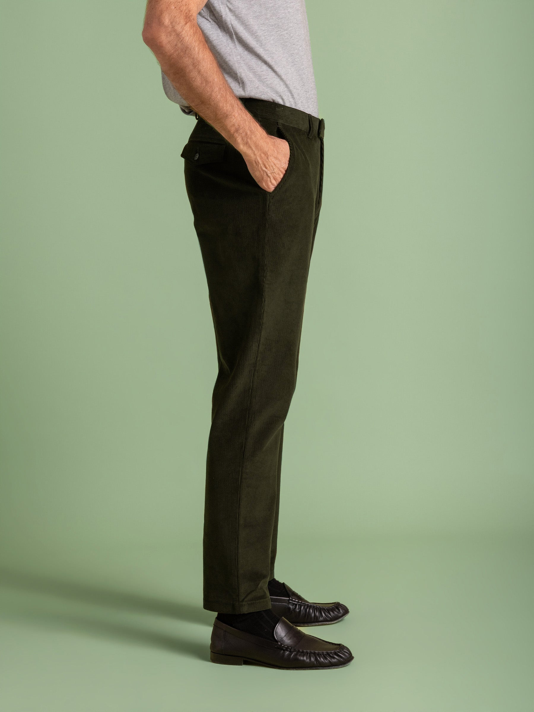 Forest Green Cord Chino