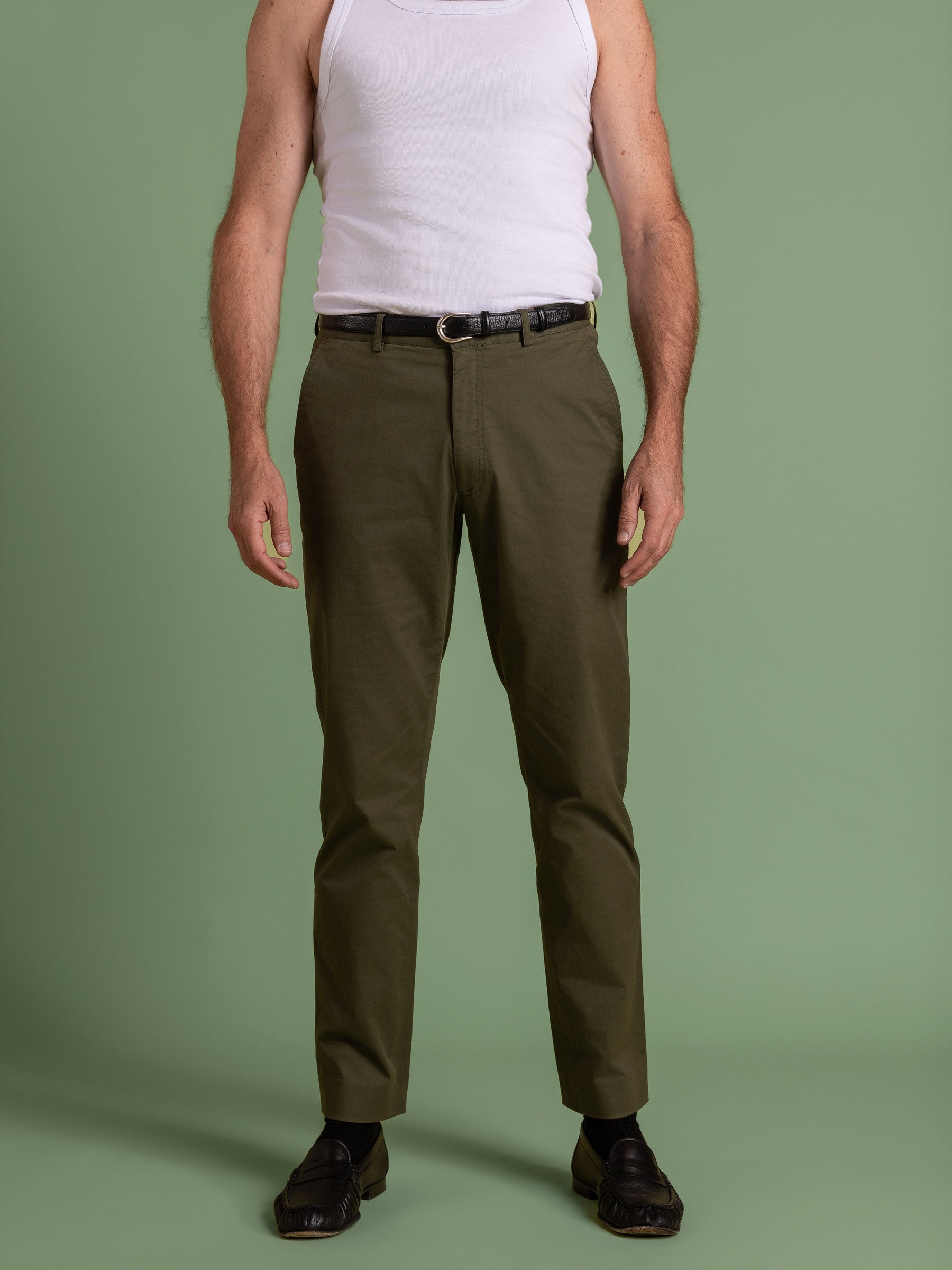 Green Cotton Chino