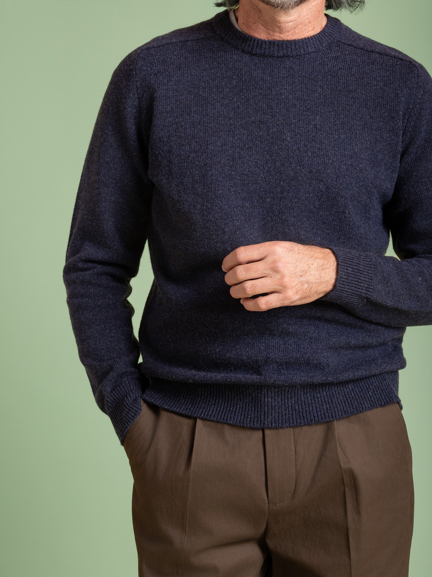 Indigo Saddle Shoulder Pullover