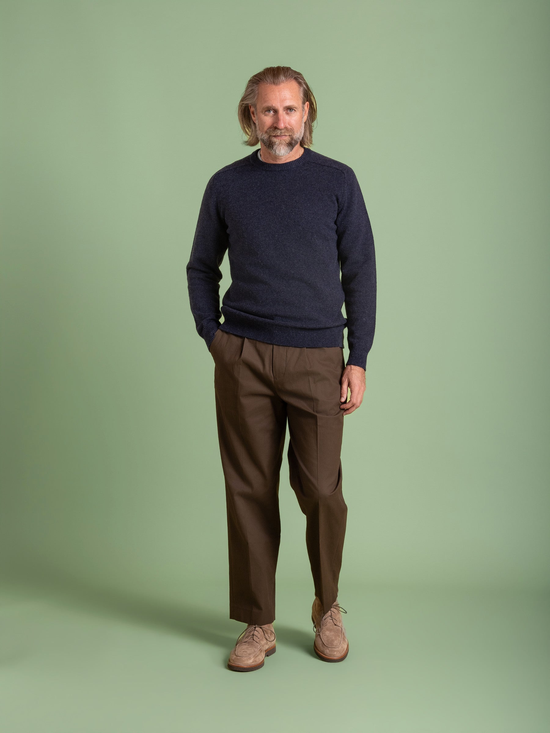 Indigo Saddle Shoulder Pullover