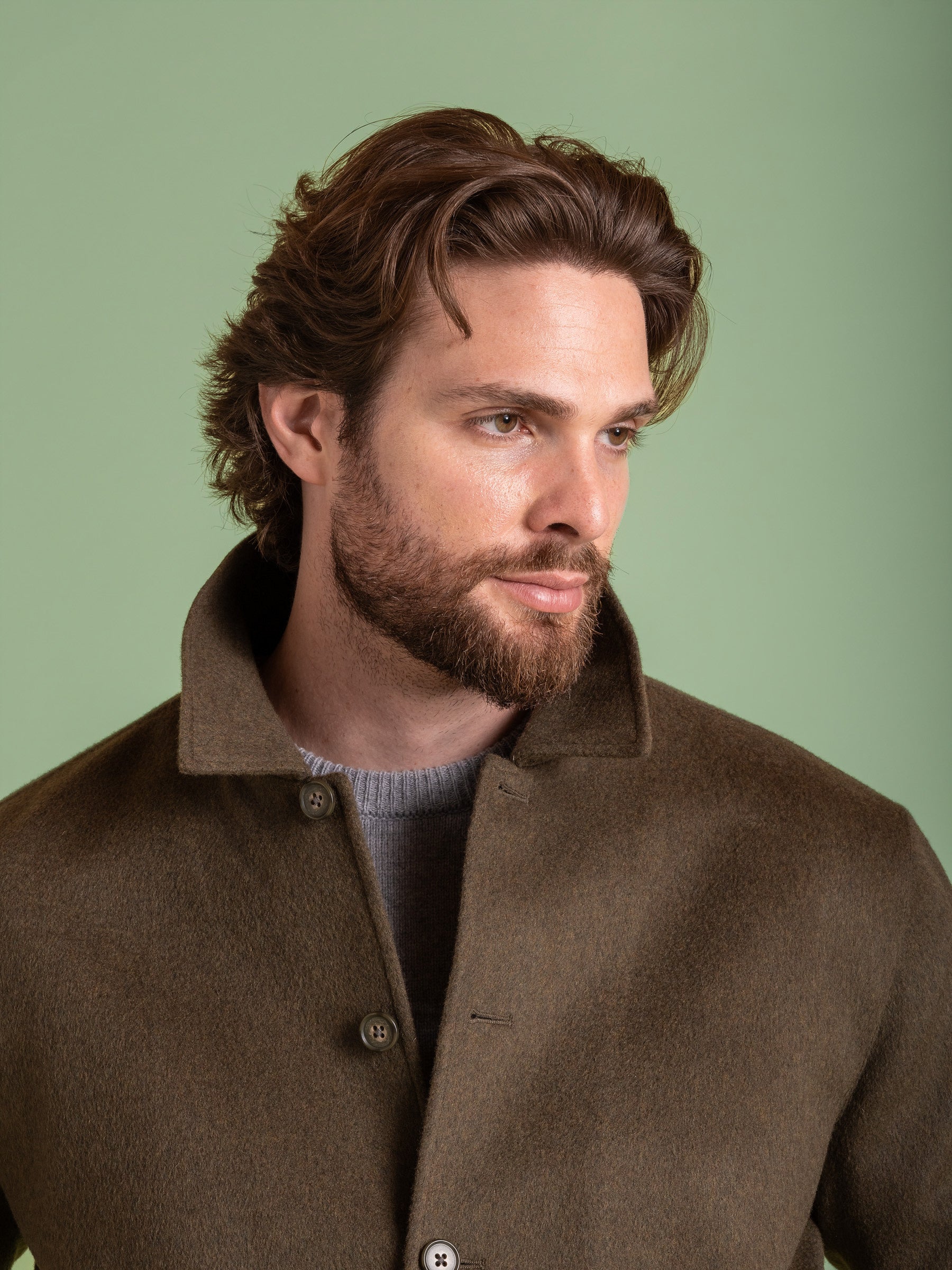 Khaki Japanese Wool Bomber Jacket