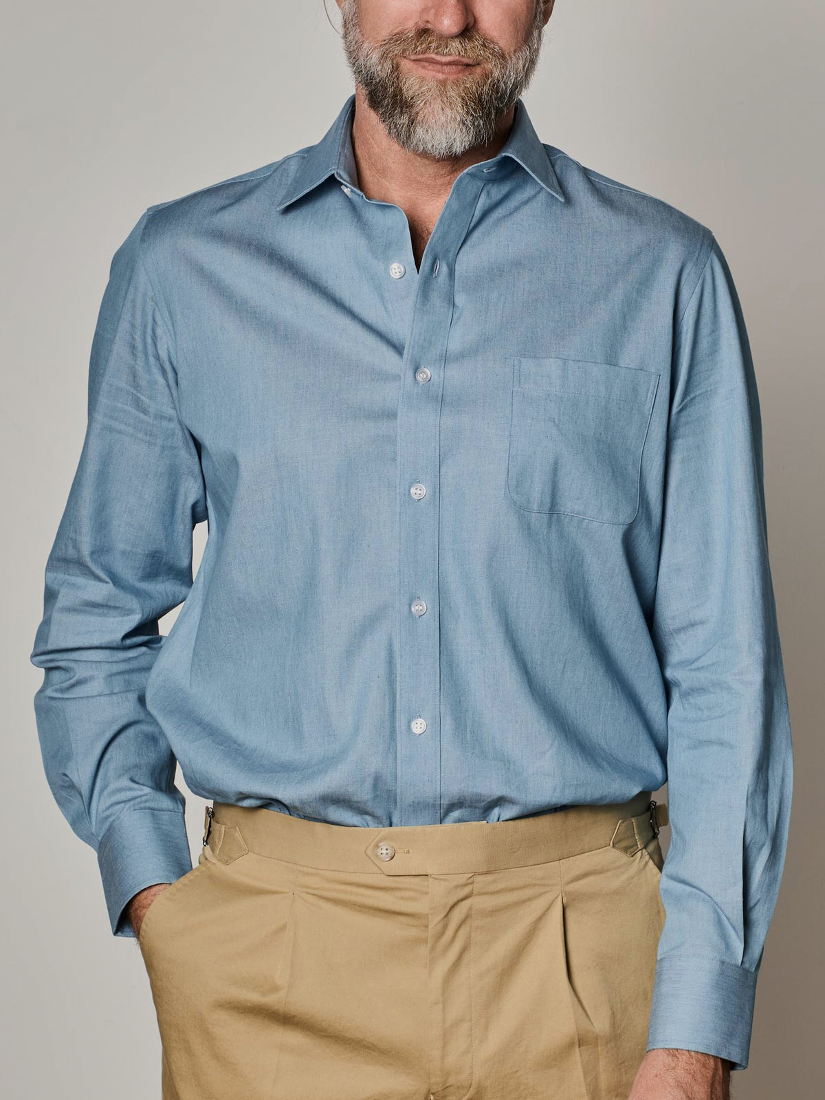 Light Blue Chambray Shirt