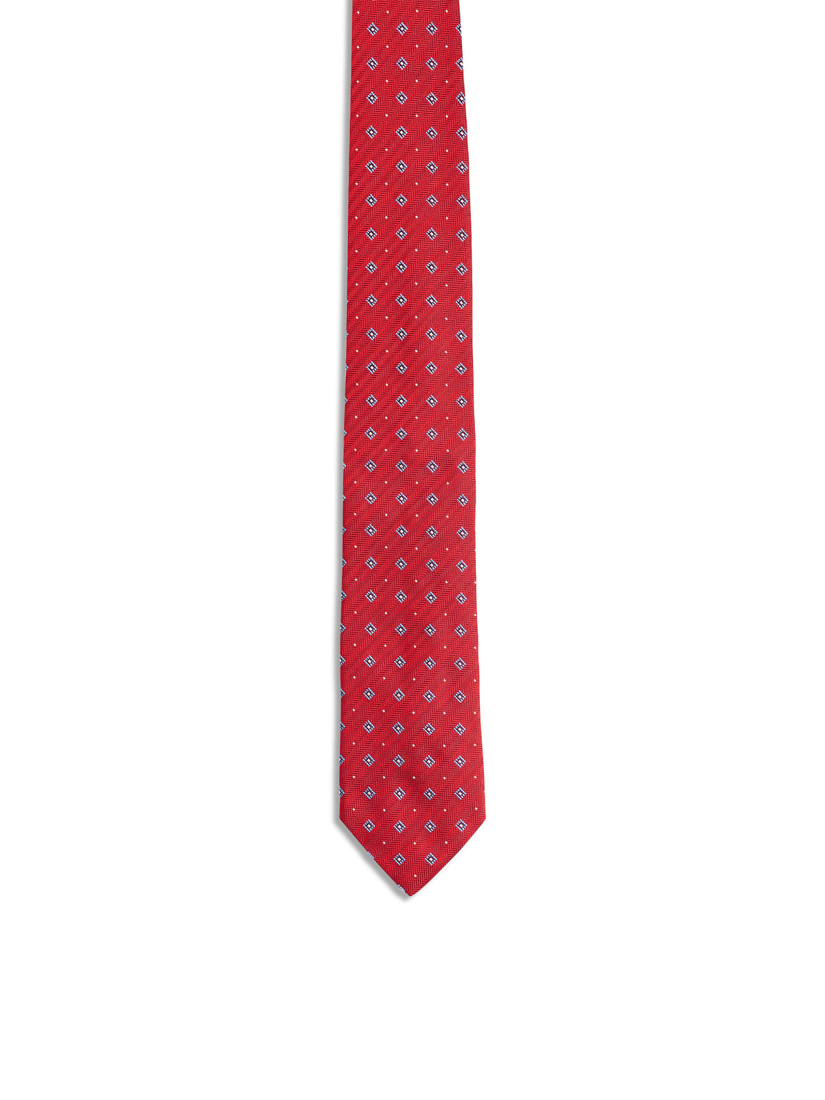 Red & Blue Diamond Silk Tie