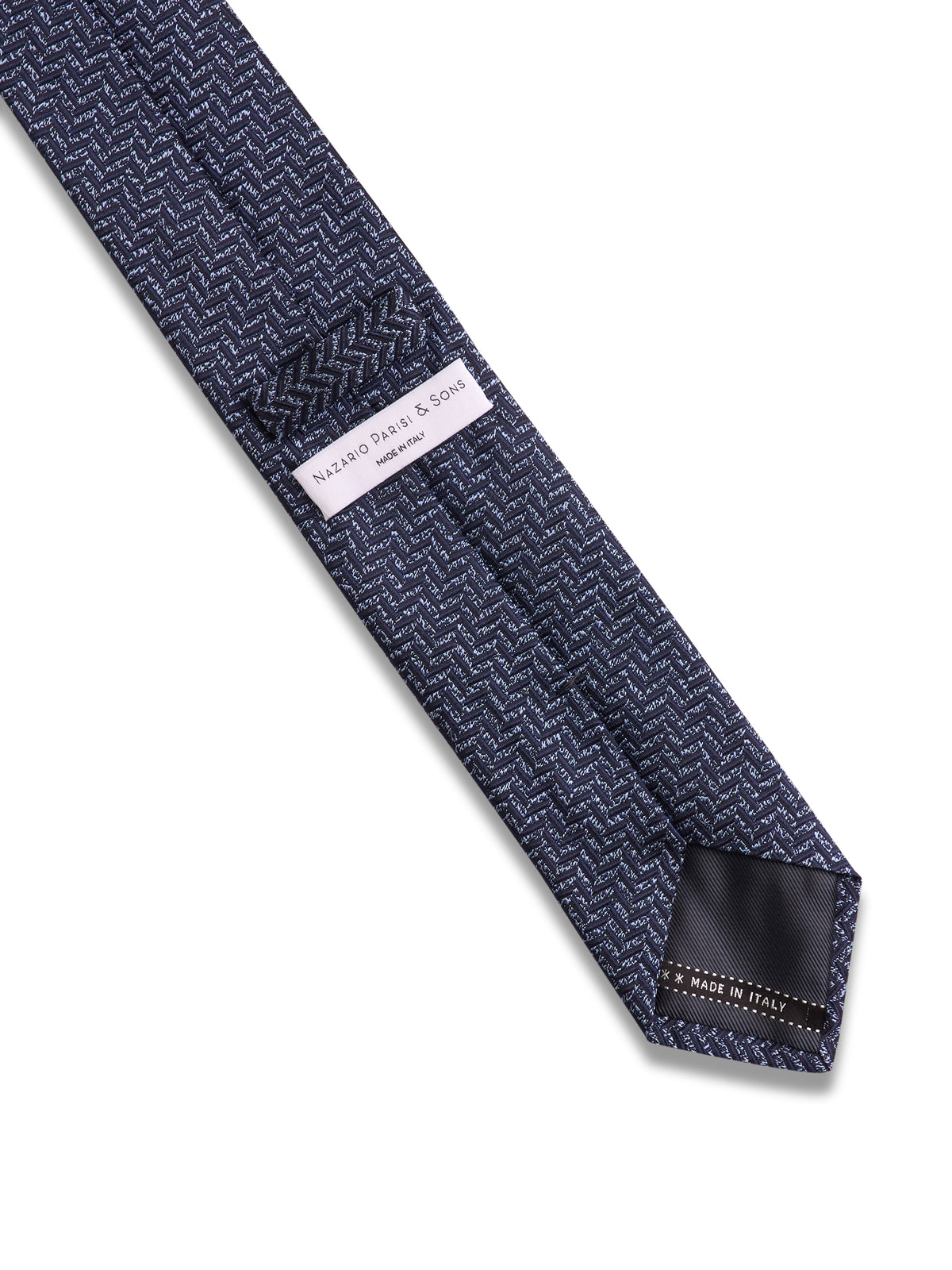 Blue Zigzag Silk Tie
