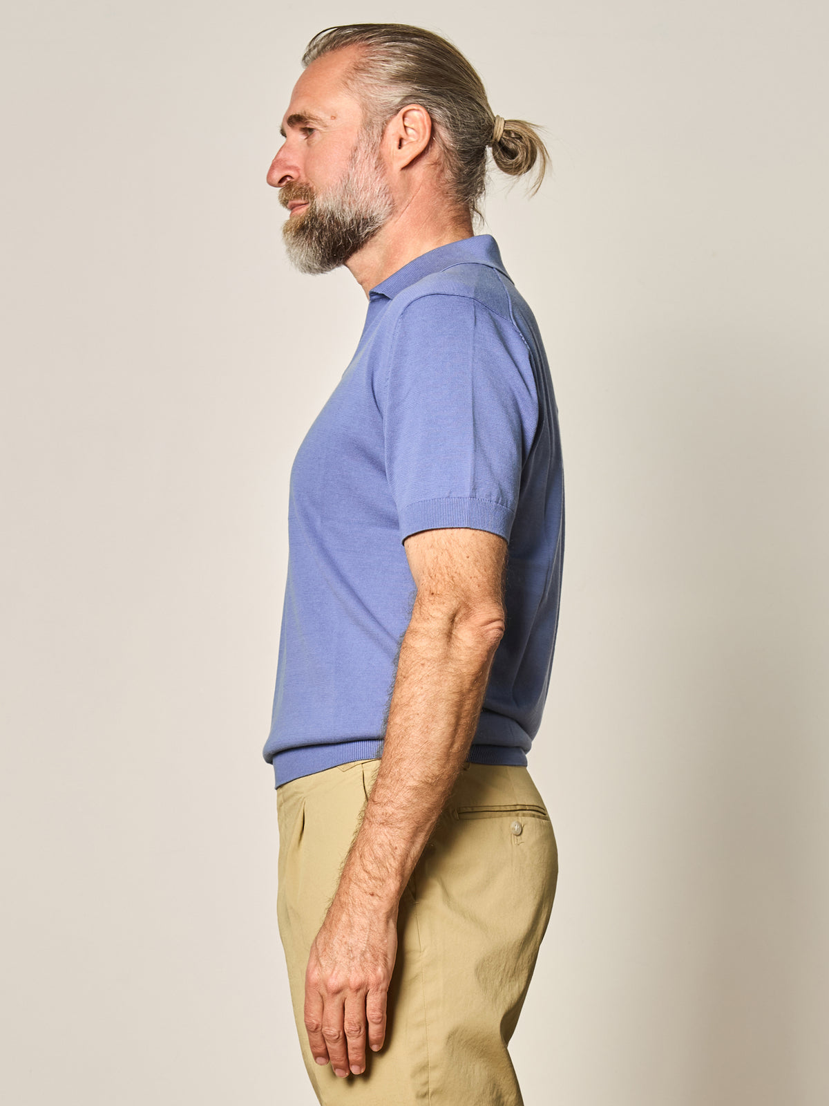 Dusty Blue Short Sleeve Polo