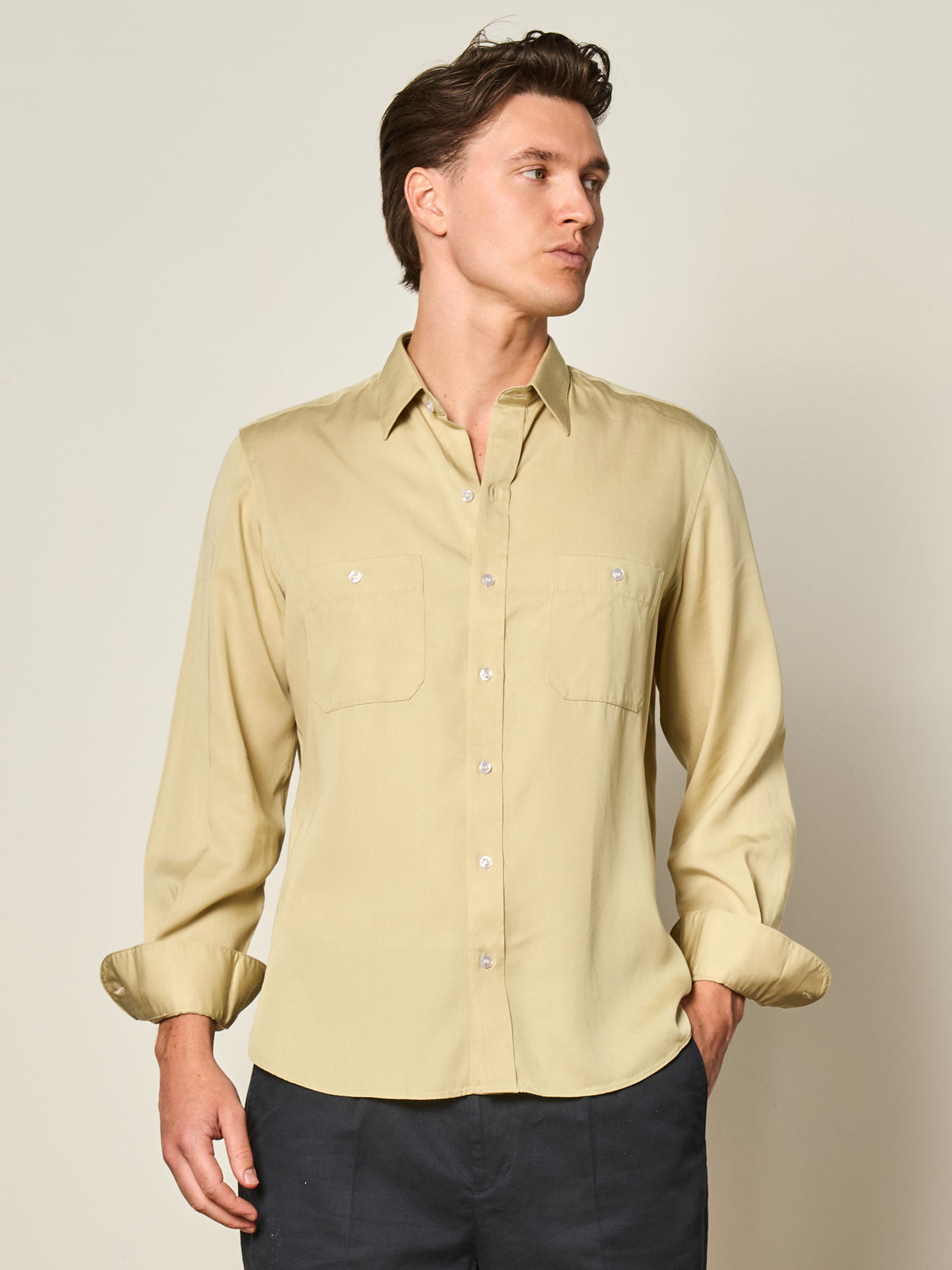 Cream Tencel Osaka Shirt