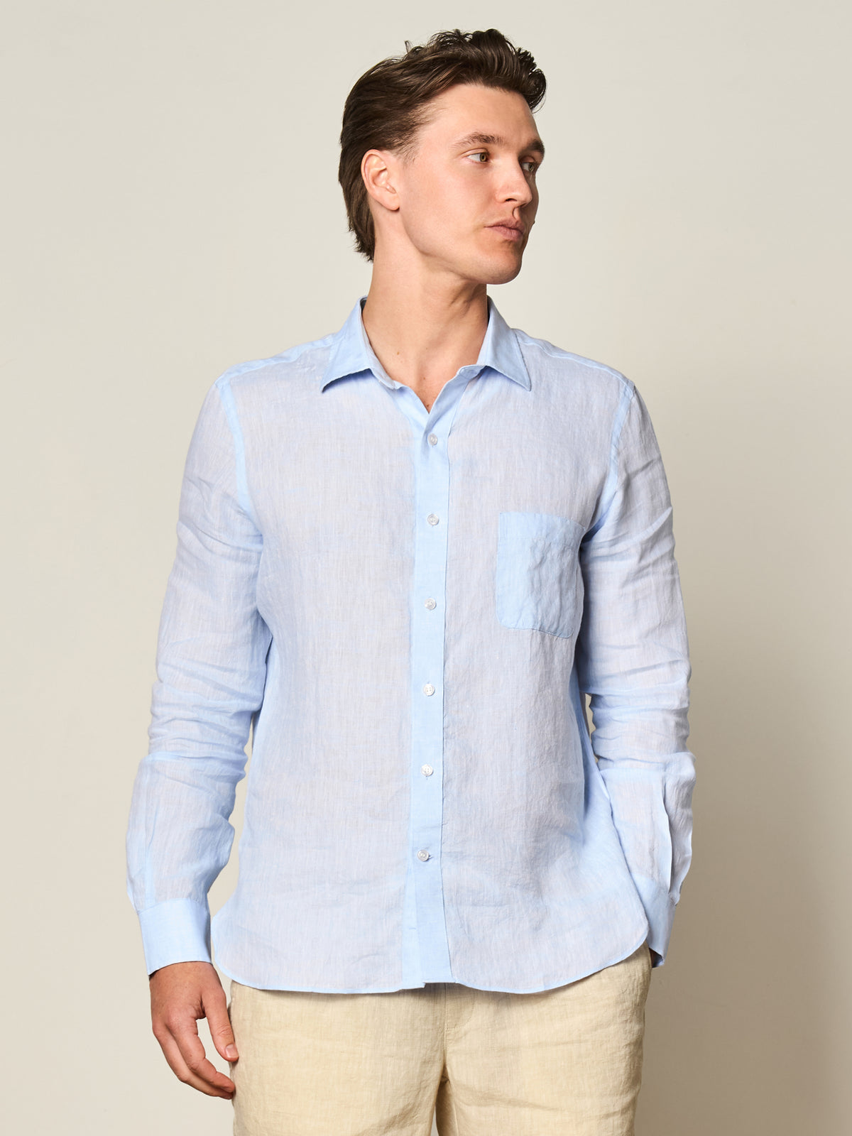 Light Blue Linen Shirt
