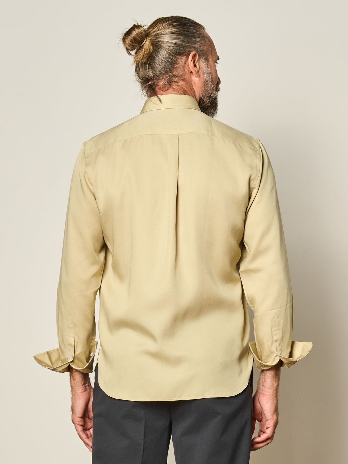 Cream Tencel Button Down Shirt