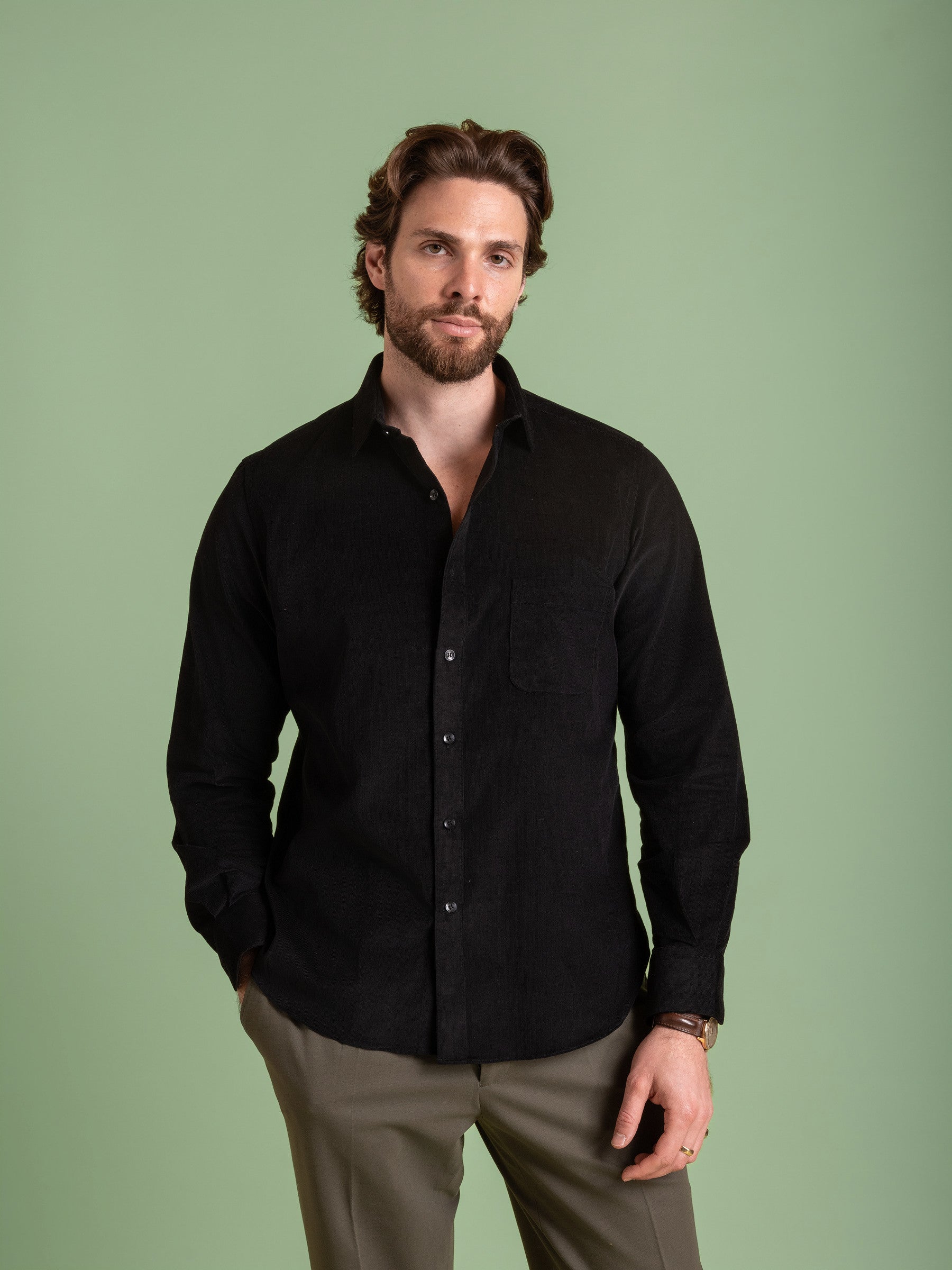 Navy Corduroy Shirt