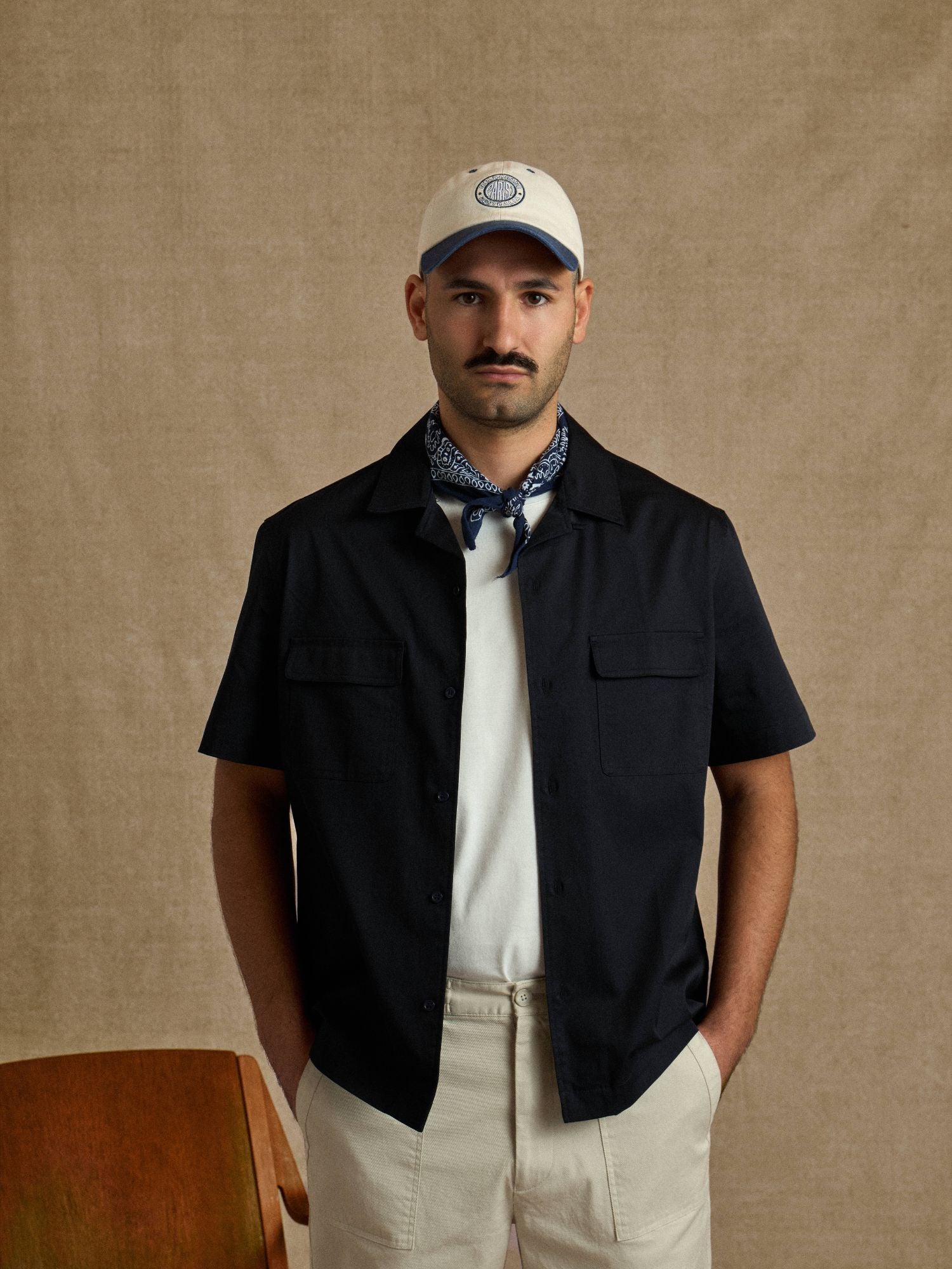 Navy Two Pocket Short Sleeve Shirt