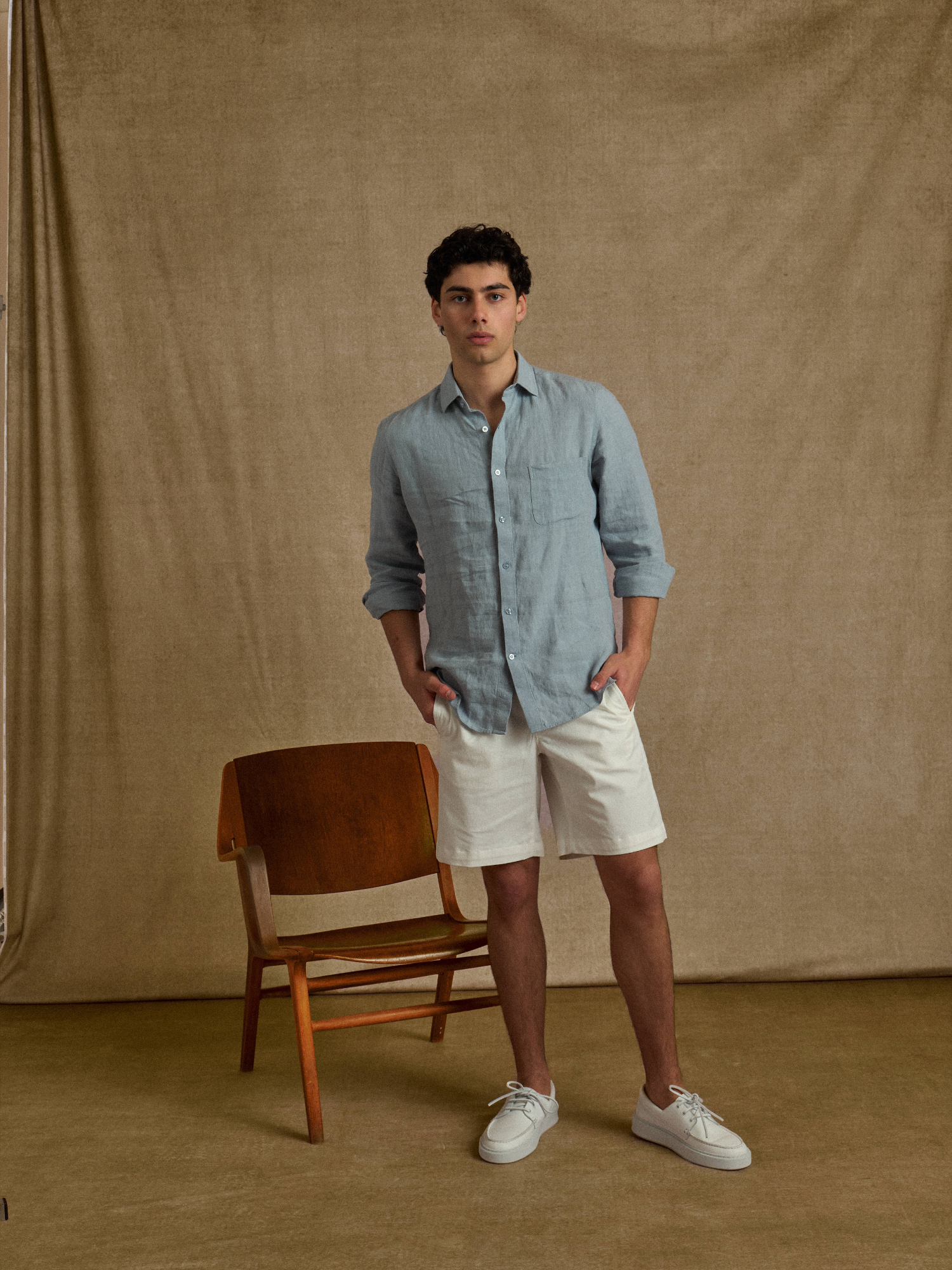 White Drawstring Shorts