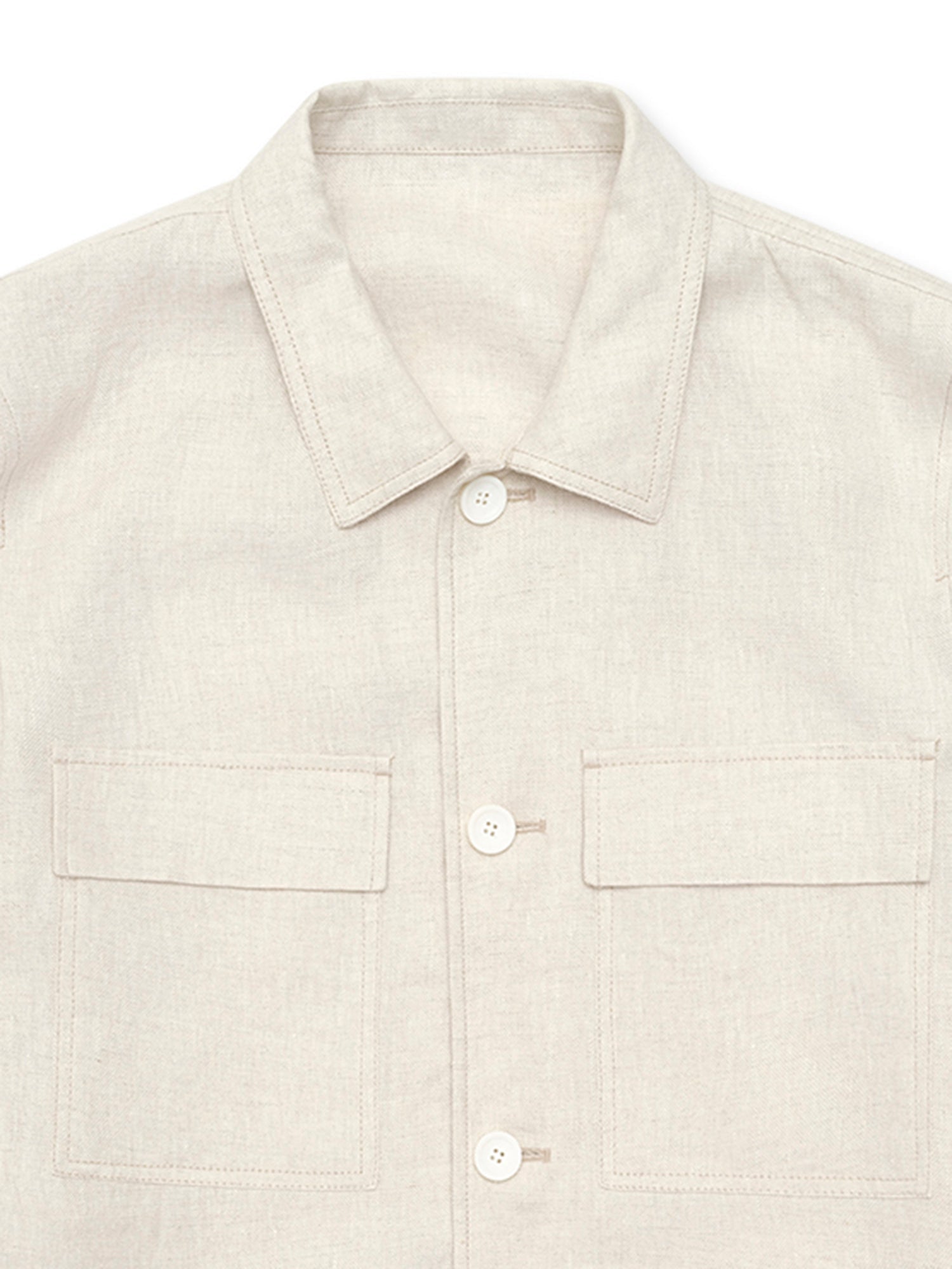 Beige Linen Overshirt - Nazario Parisi & Sons