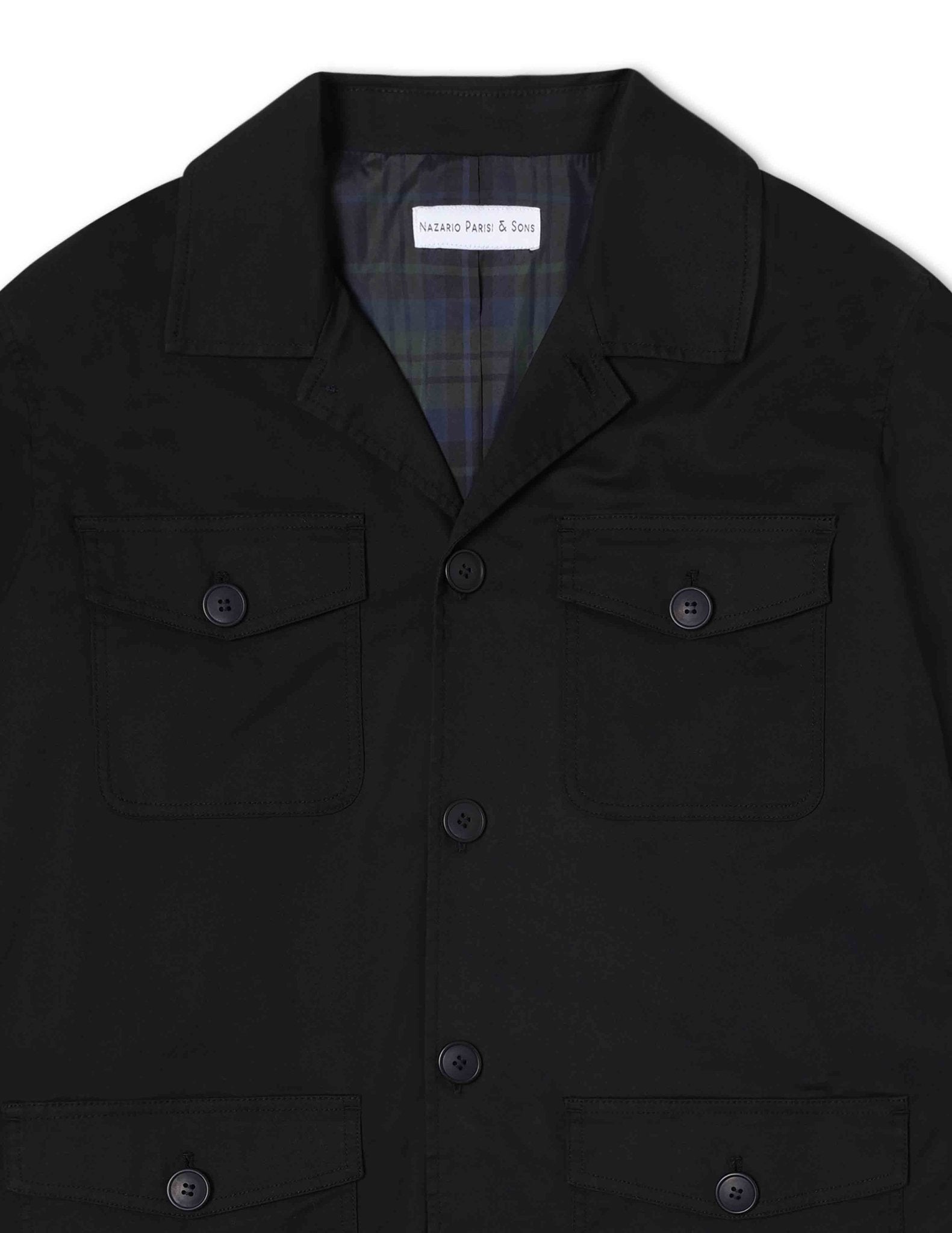 Black Aligato Field Jacket - Nazario Parisi & Sons