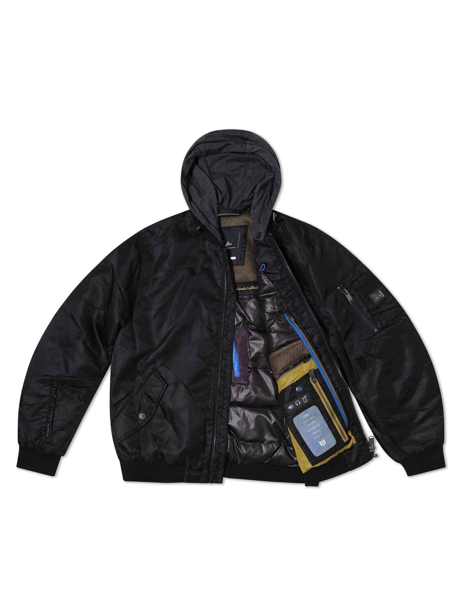 Black Bomber Jacket - Nazario Parisi & Sons