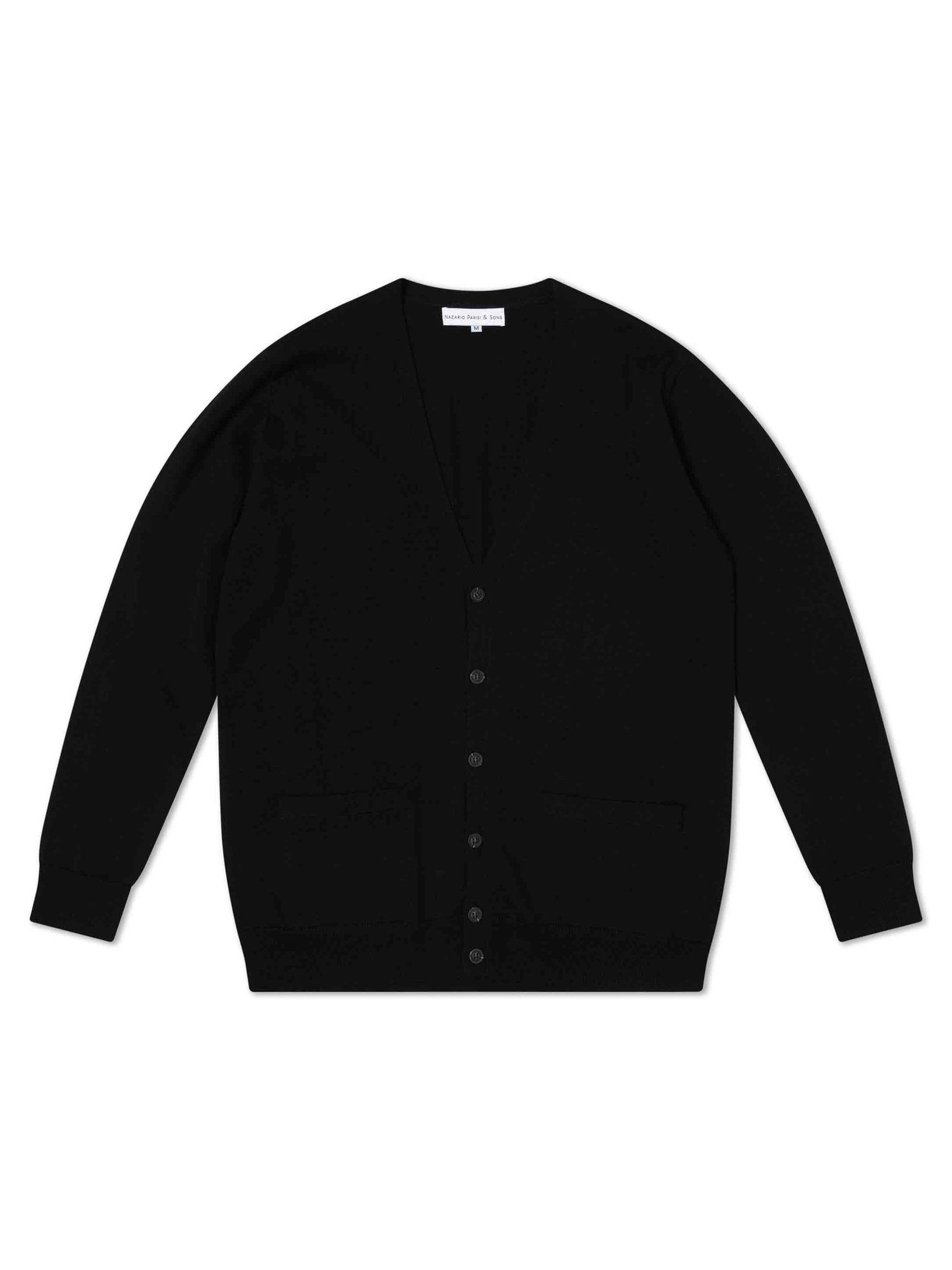 Black Cardigan Knit - Nazario Parisi & Sons