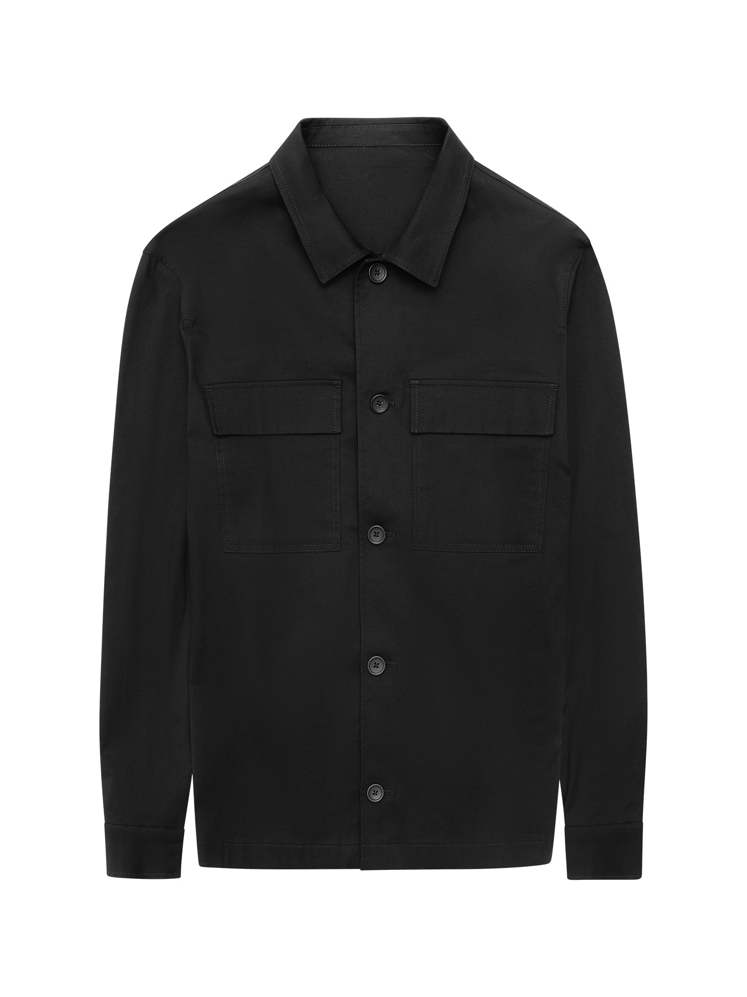 Black Cotton Overshirt - Nazario Parisi & Sons