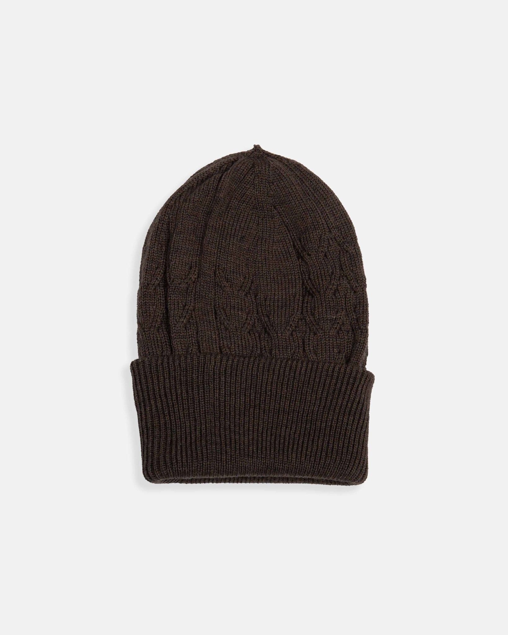 Brown Cable Beanie - Nazario Parisi & Sons