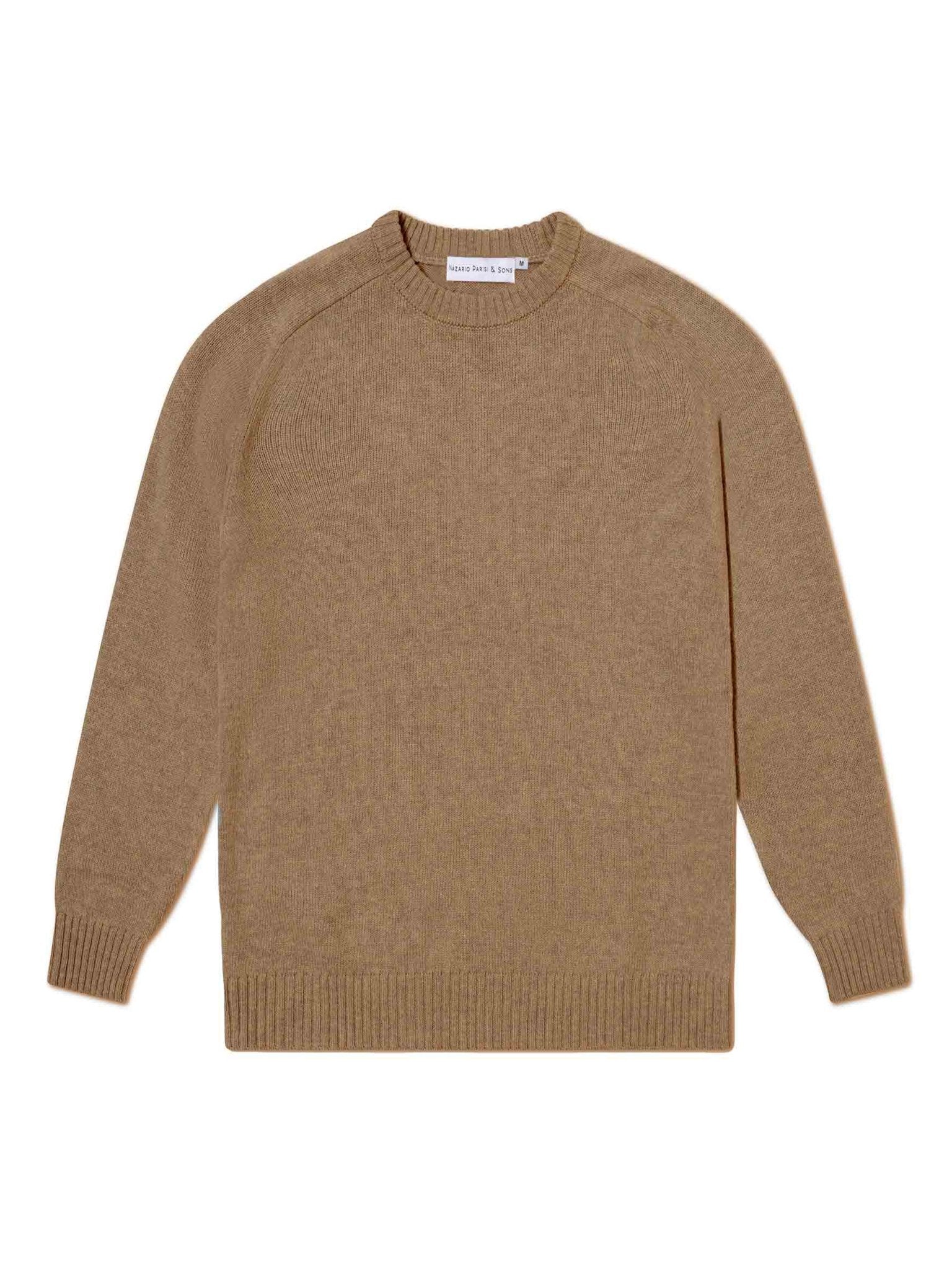 Camel Saddle Shoulder Crew Knit - Nazario Parisi & Sons