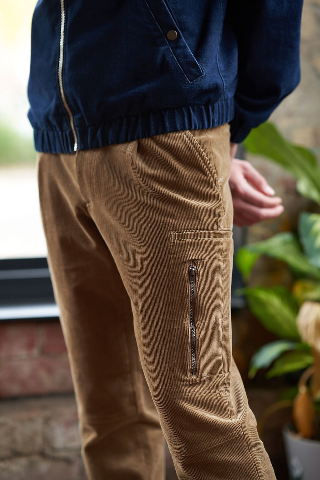 Camel Zip Cord Pant - Nazario Parisi & Sons