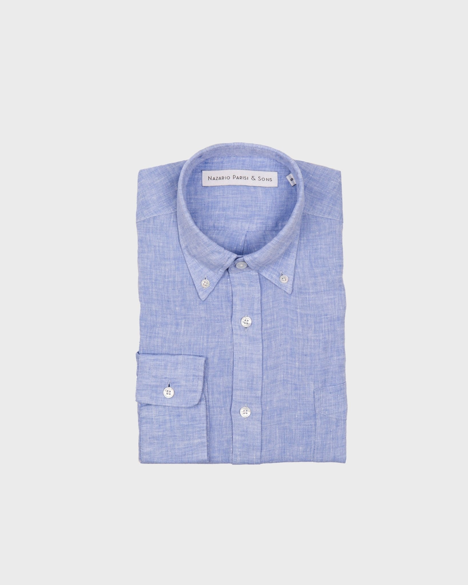 Capri Light Blue Linen Shirt - Nazario Parisi & Sons