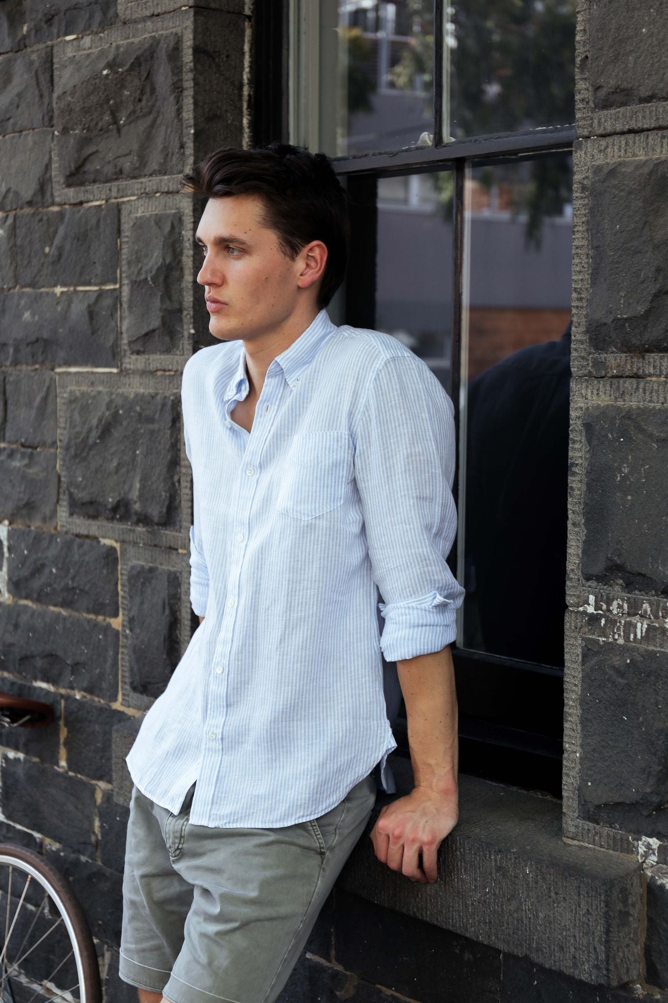 Capri Light Blue Stripe Linen Shirt - Nazario Parisi & Sons