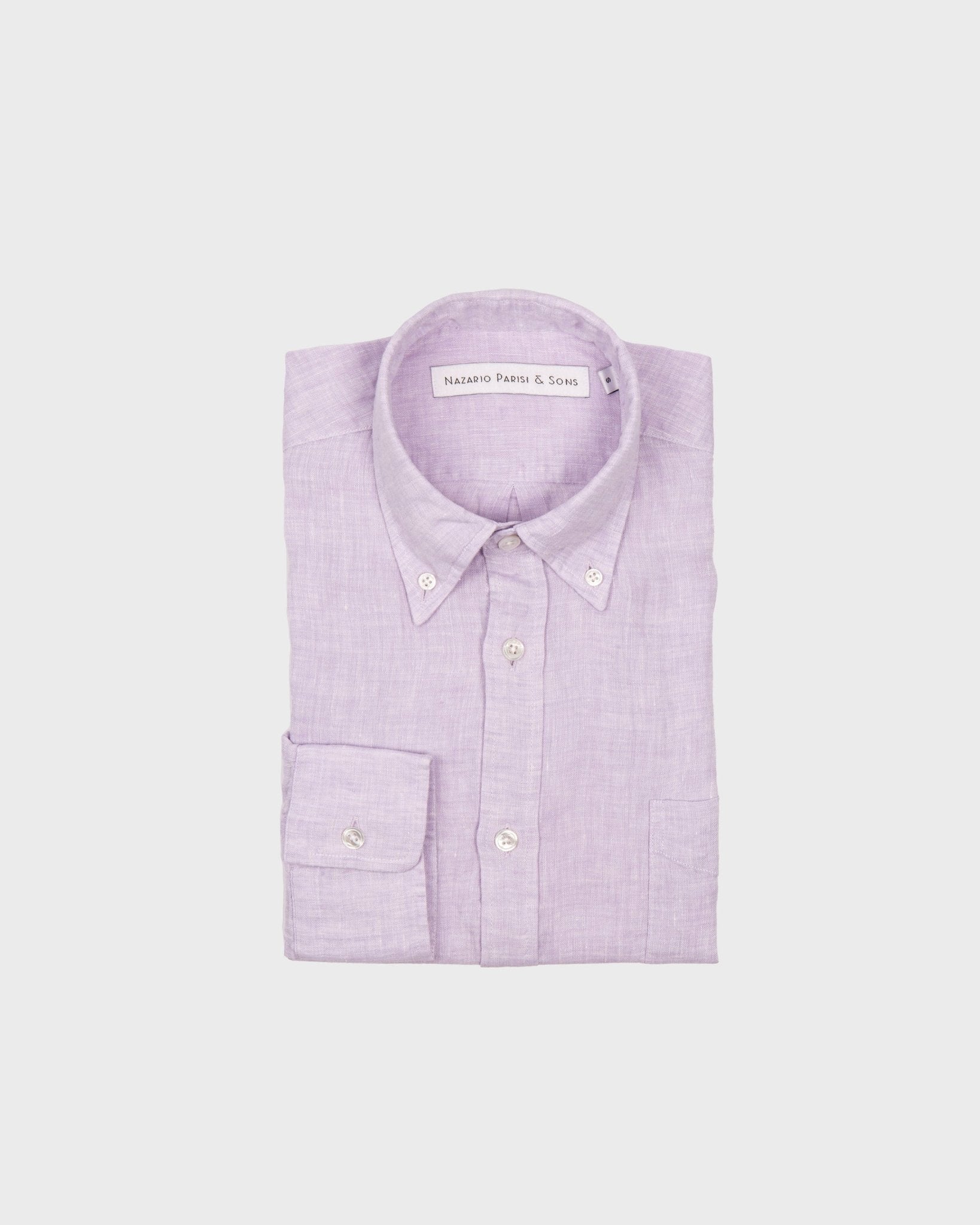 Capri Lilac Linen Shirt - Nazario Parisi & Sons