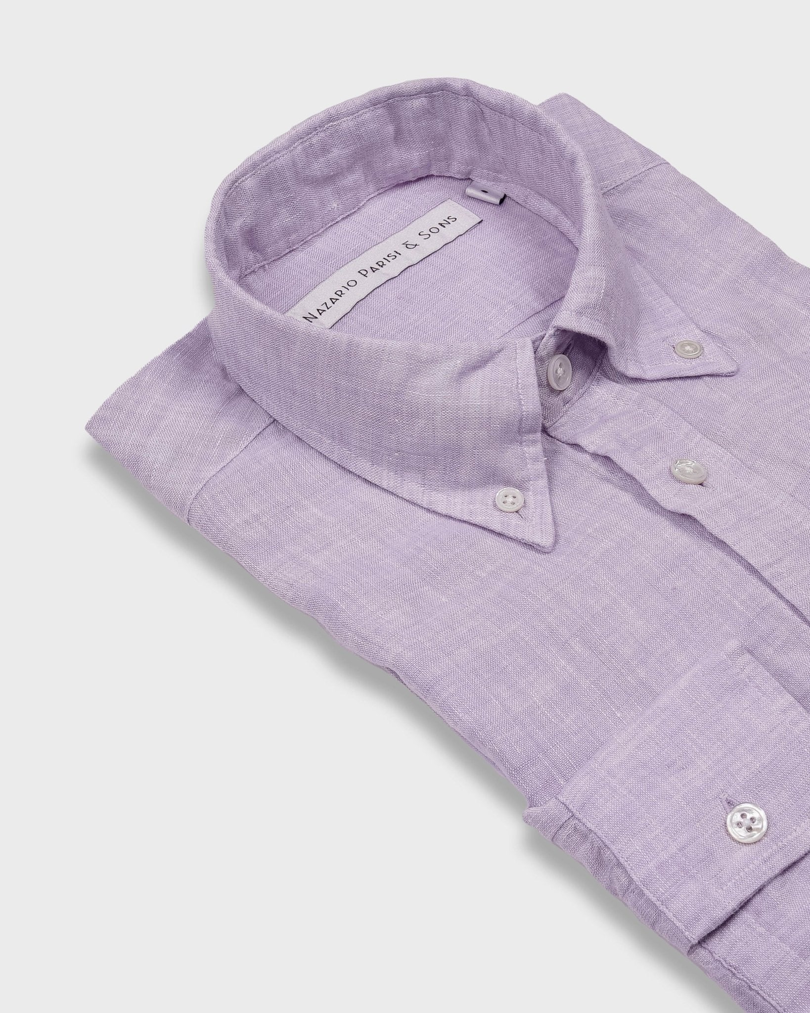 Capri Lilac Linen Shirt - Nazario Parisi & Sons