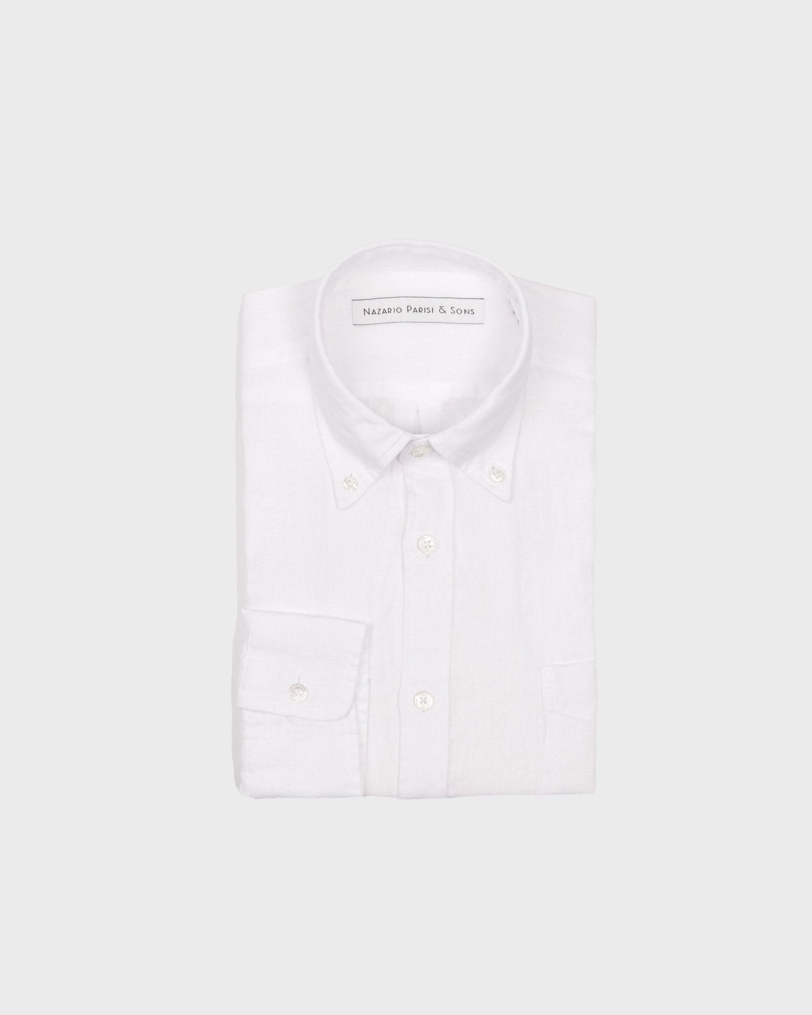 Capri White Linen Shirt - Nazario Parisi & Sons