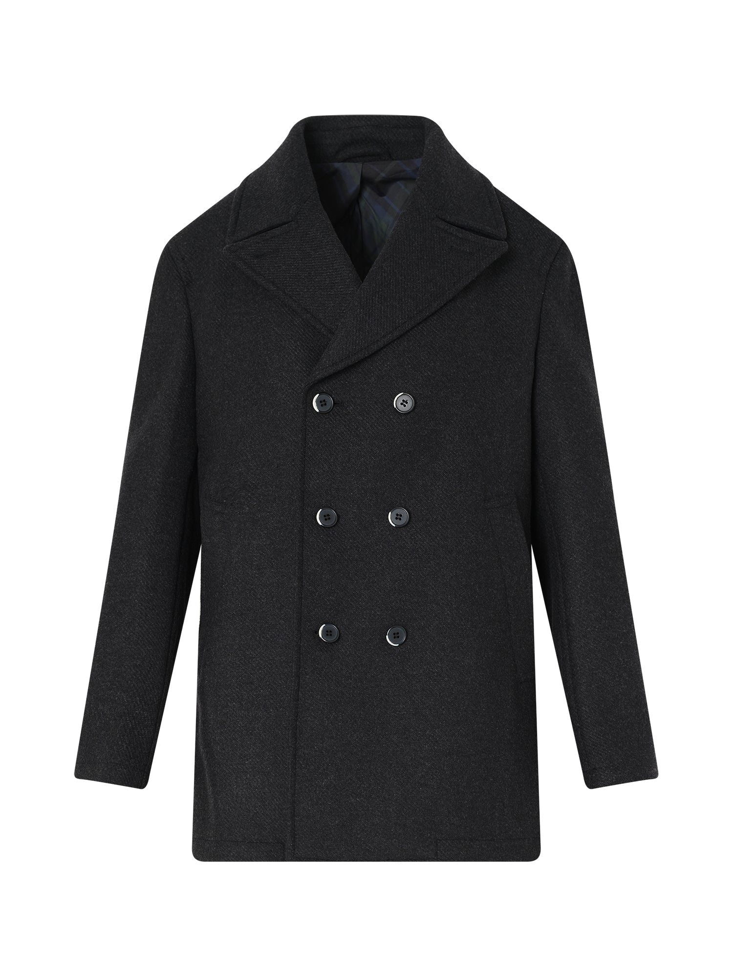 Charcoal Pea Coat - Nazario Parisi & Sons