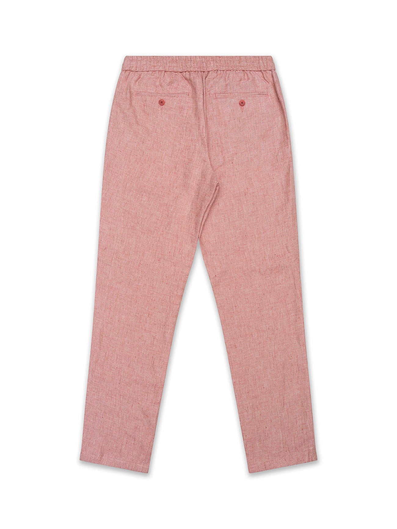 Coral Red Linen Jogger Pant - Nazario Parisi & Sons