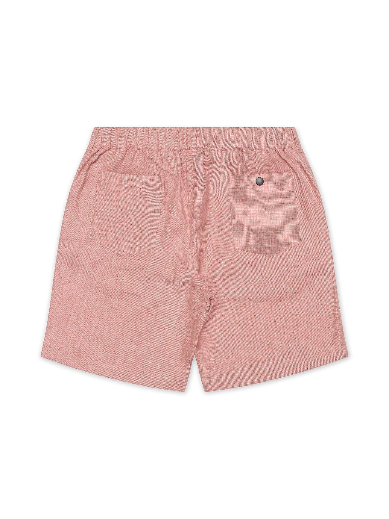 Coral Red Linen Puglia Short - Nazario Parisi & Sons