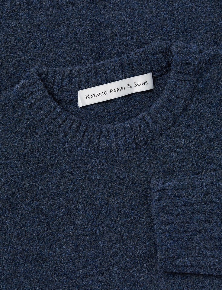 Denim Brushed Wool Knit - Nazario Parisi & Sons