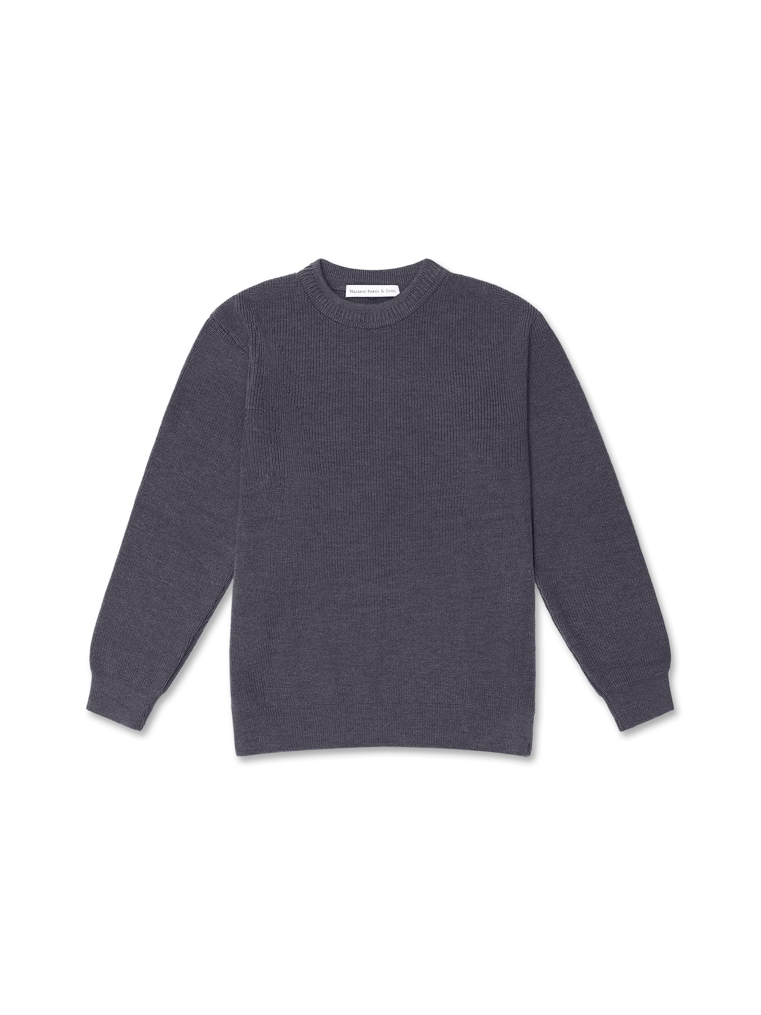 Denim Fisherman Rib Knit - Nazario Parisi & Sons