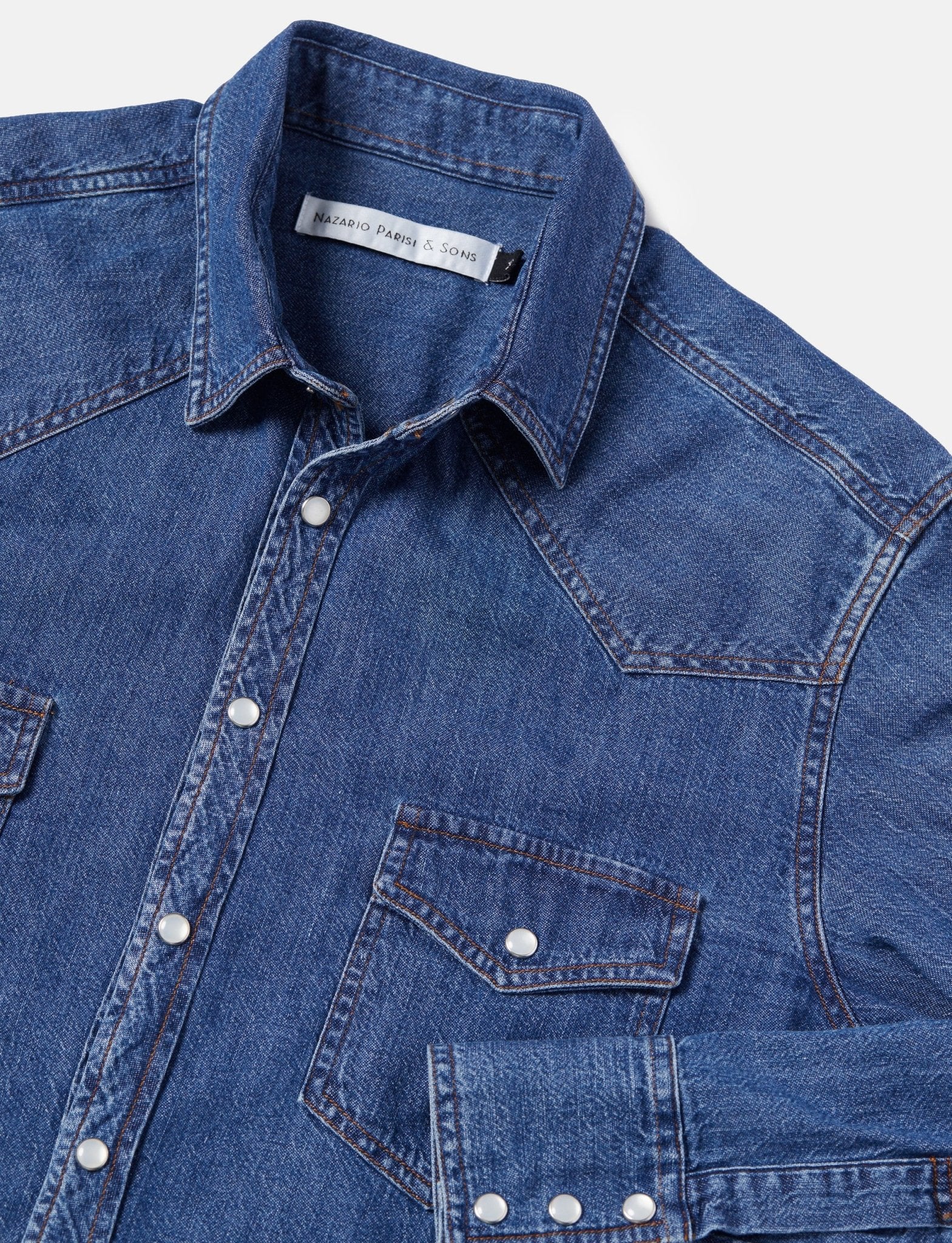 Denver Western Denim Navy Shirt - Nazario Parisi & Sons