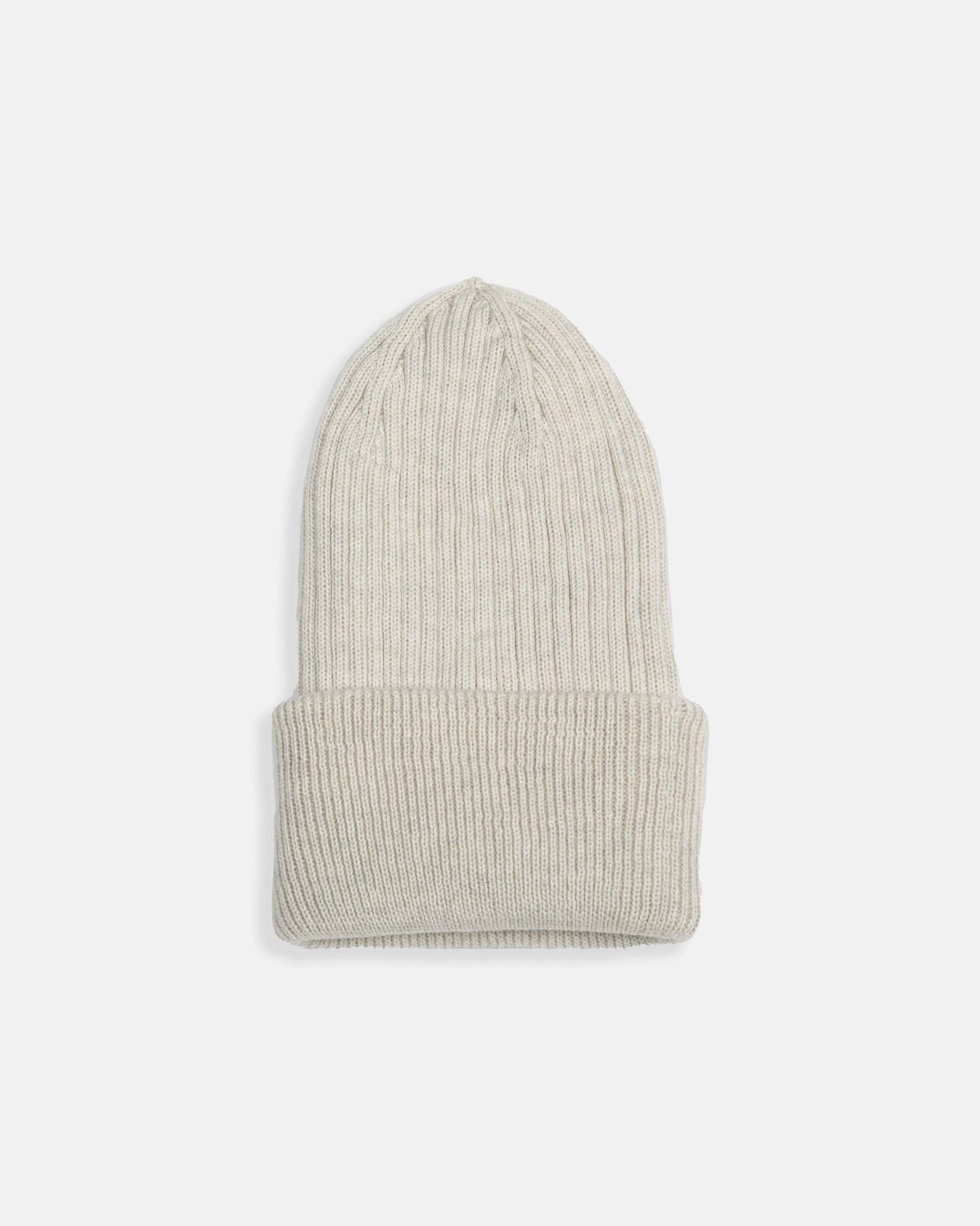 Ecru Ribbed Beanie - Nazario Parisi & Sons