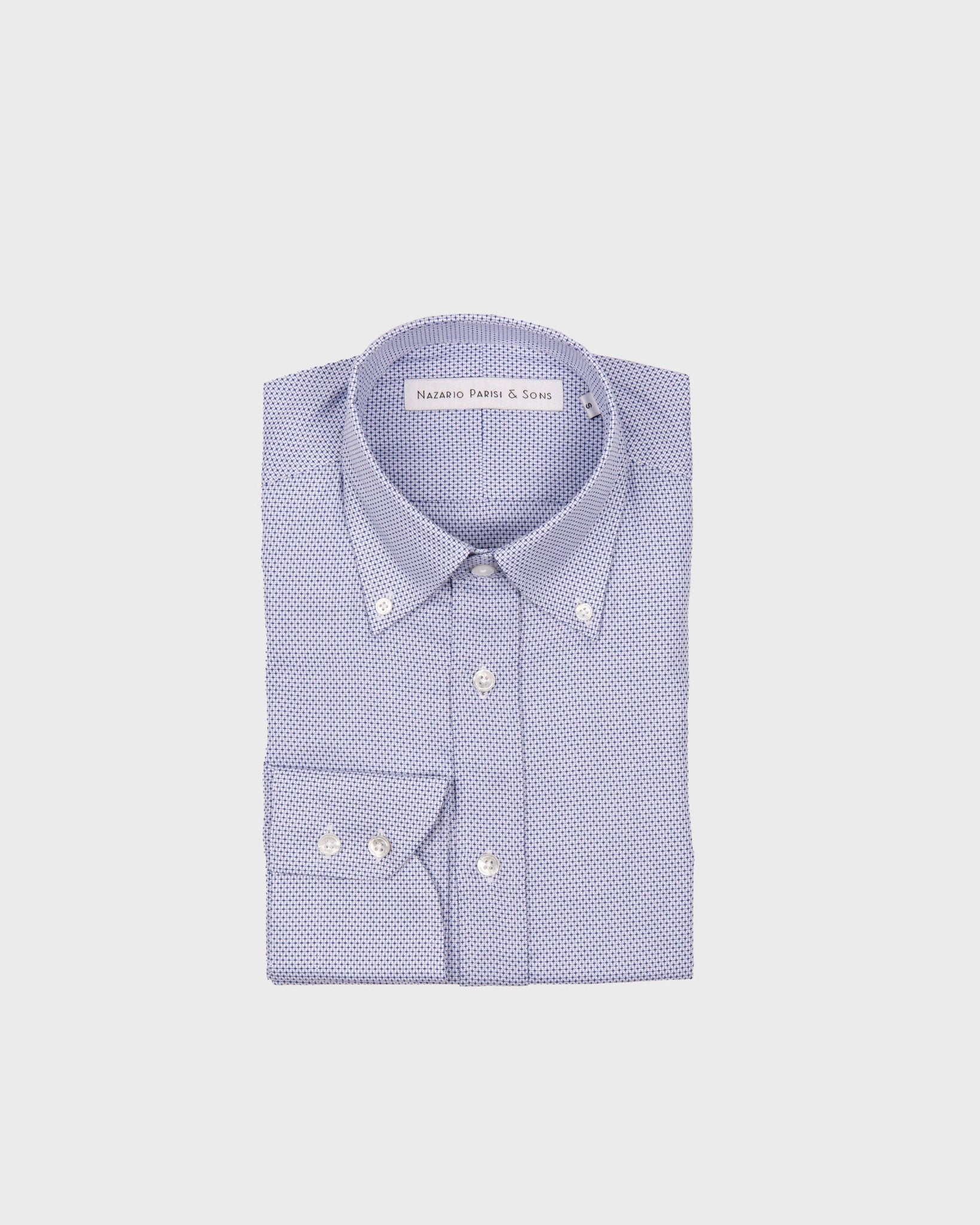 Firenze Navy Dobby Button Down Shirt - Nazario Parisi & Sons