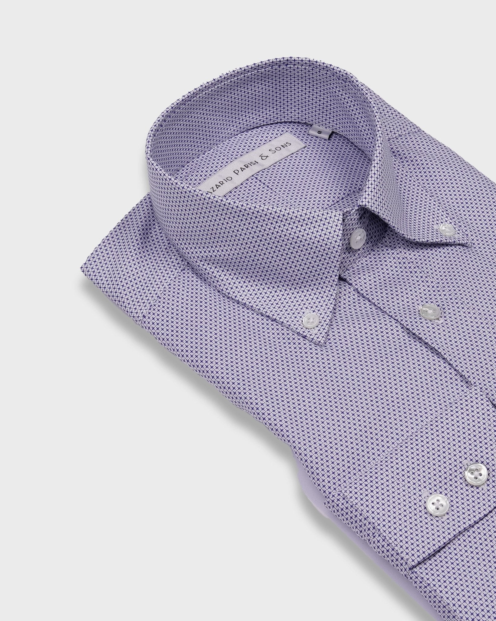 Firenze Navy Dobby Button Down Shirt - Nazario Parisi & Sons