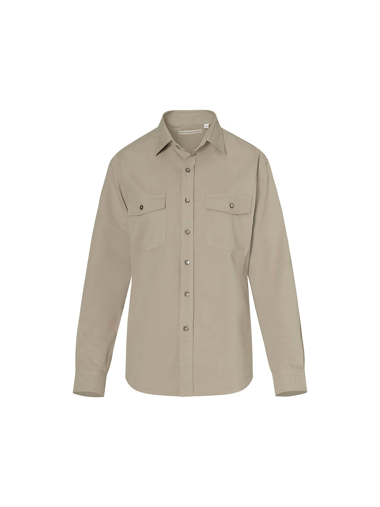 Fitzroy Khaki Cotton Poplin Shirt - Nazario Parisi & Sons