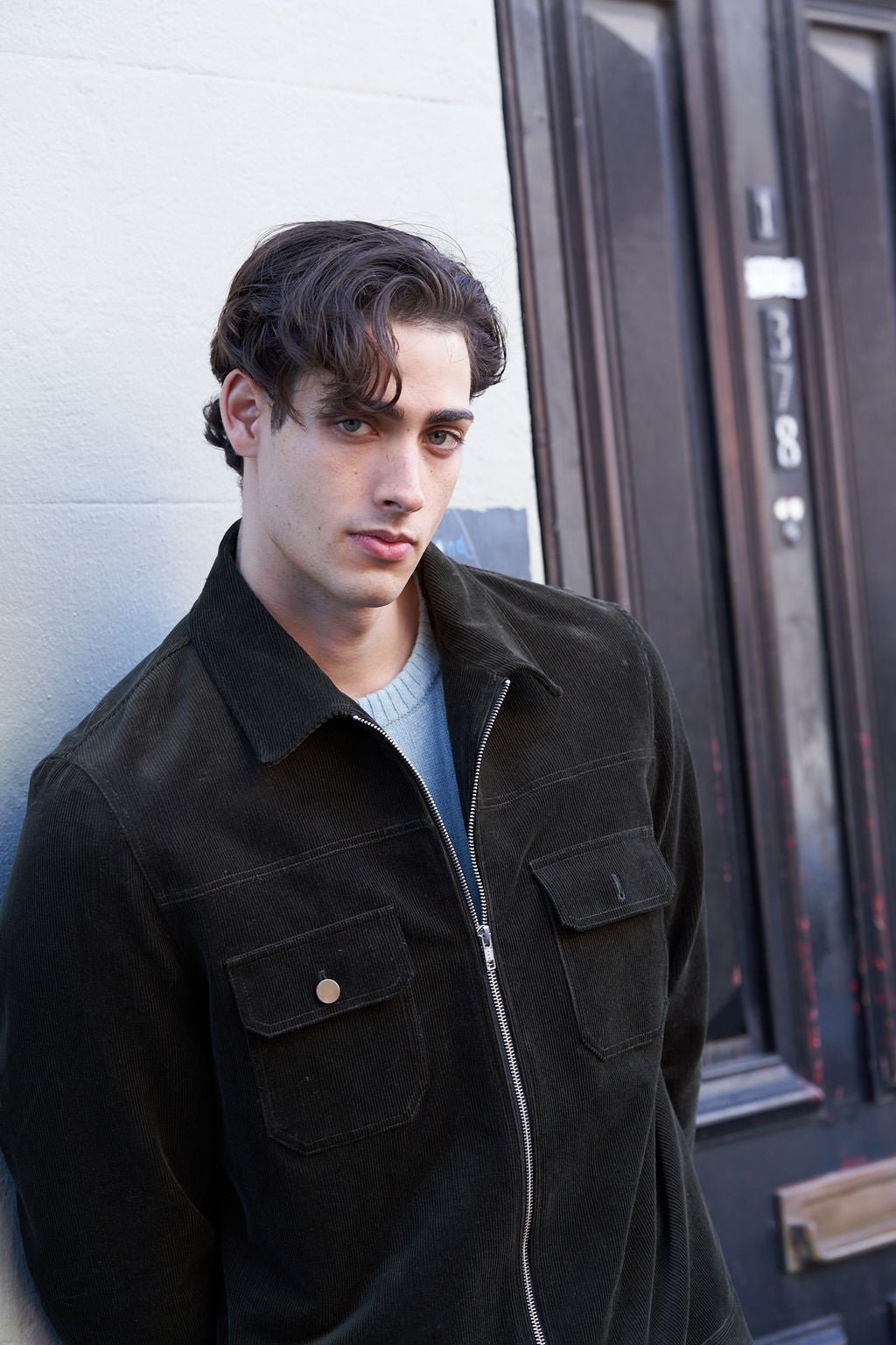 Forest Green Cord Trucker Jacket - Nazario Parisi & Sons