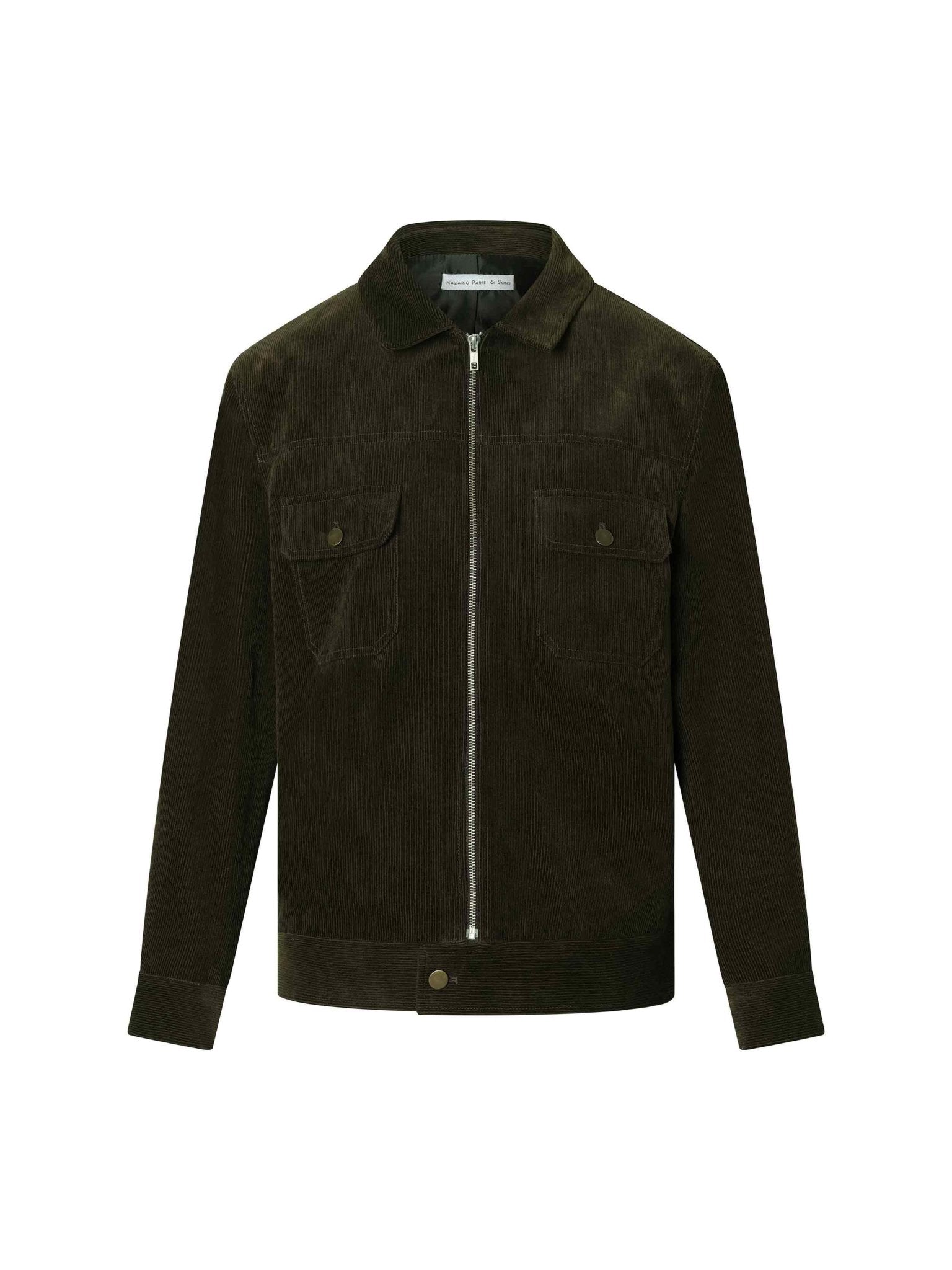 Forest Green Cord Trucker Jacket - Nazario Parisi & Sons