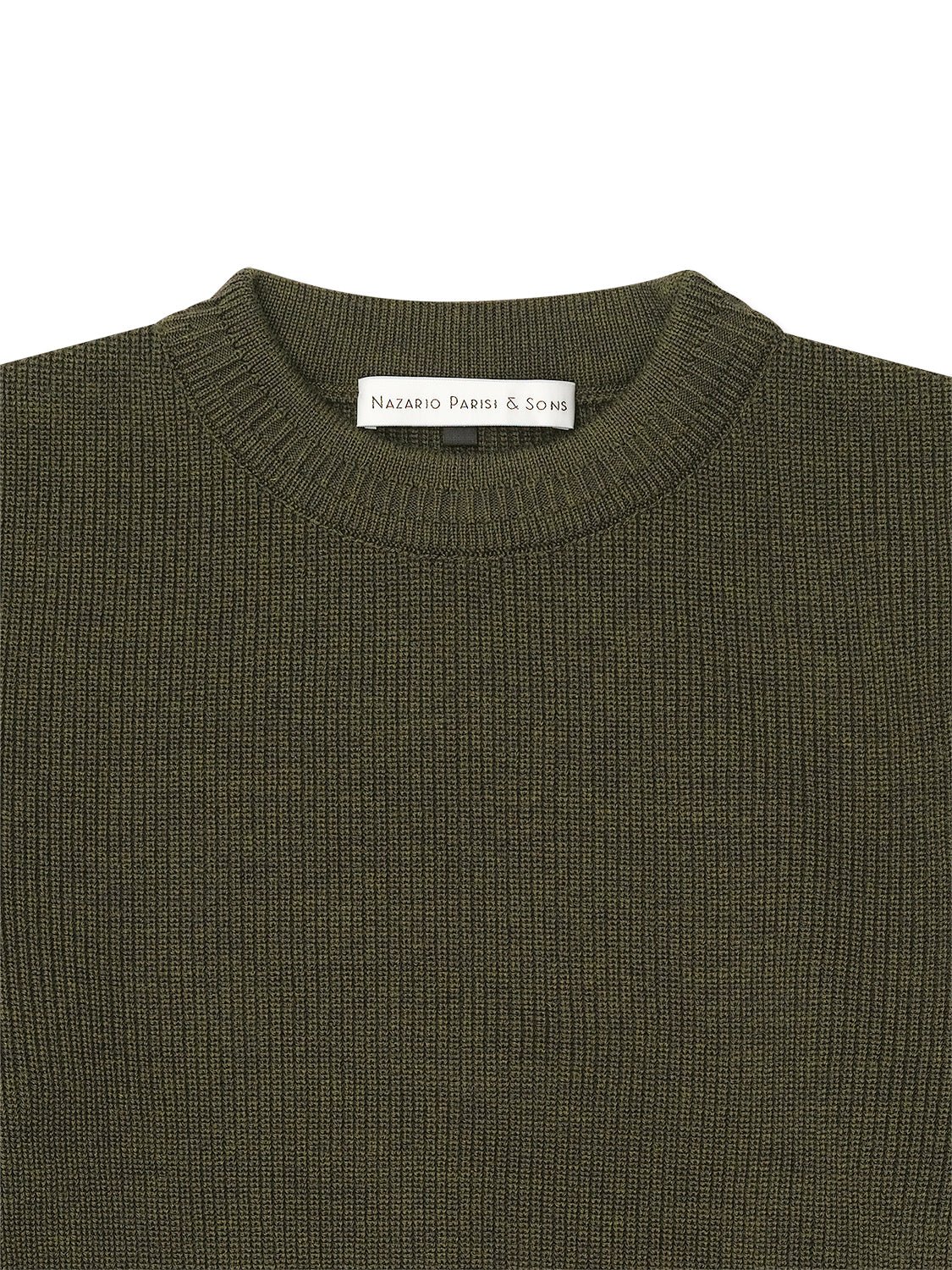 Forest Green Fisherman Rib Knit - Nazario Parisi & Sons