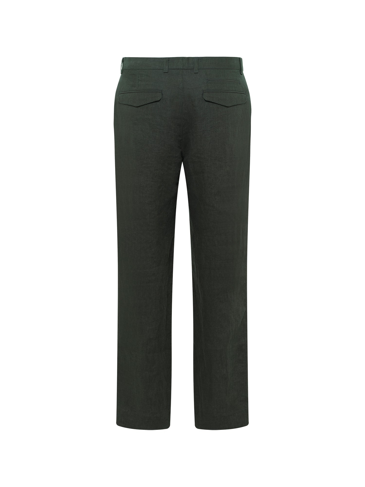 Forest Green Linen Cropped Trouser - Nazario Parisi & Sons