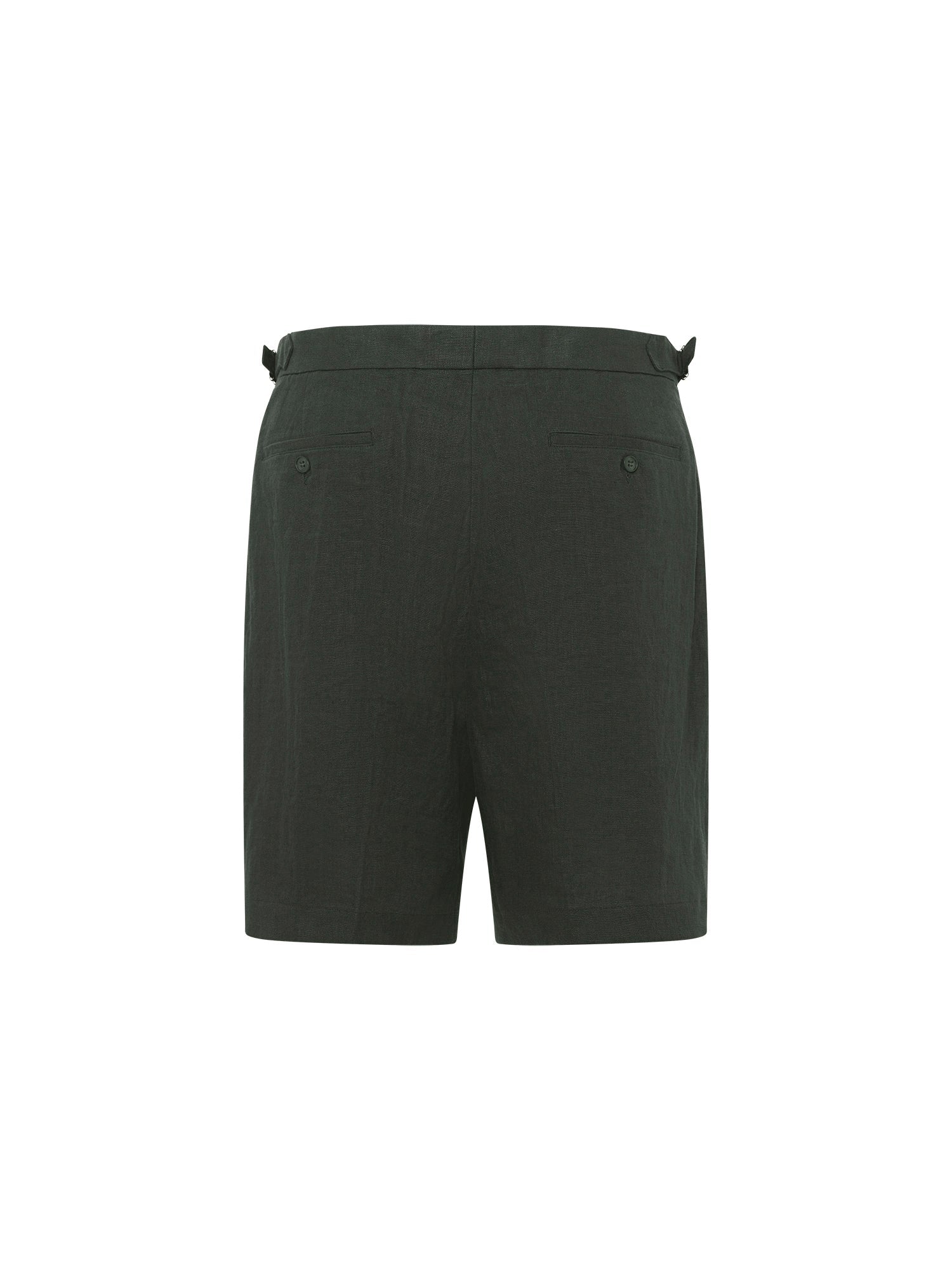 Forest Green Linen Sidetab Short - Nazario Parisi & Sons